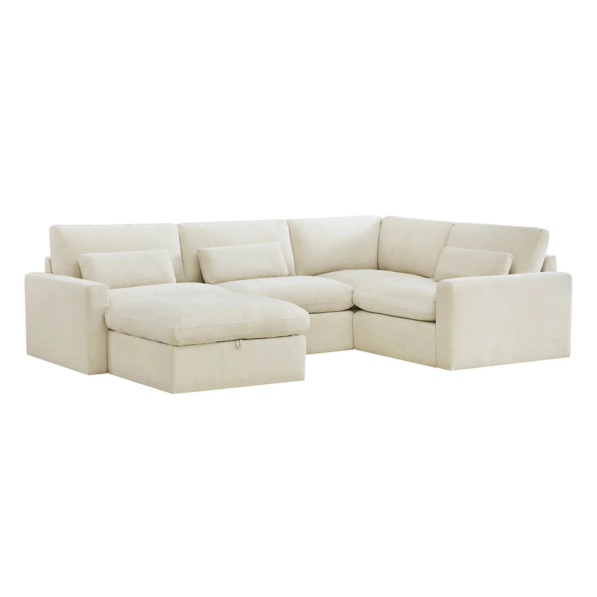 Ivy 5-Seat Performance Fabric Modular Sectional Sofa with Storage Ottoman - Image 14