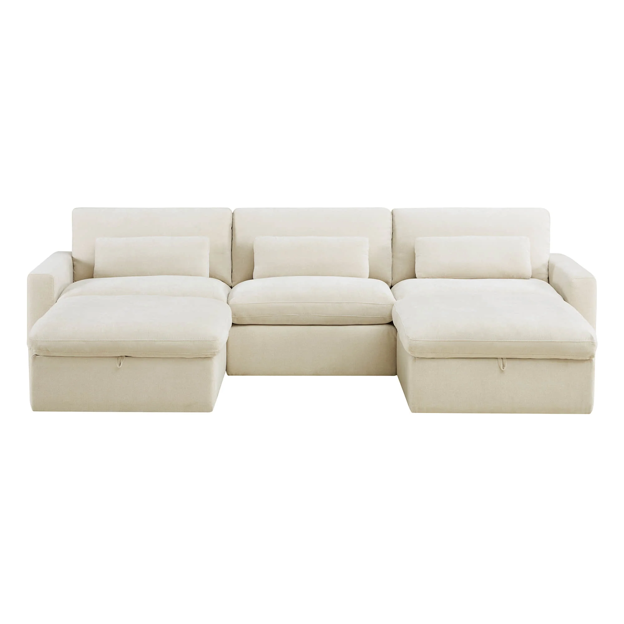 Ivy 5-Seat Performance Fabric Modular Sectional Sofa with Storage Ottoman - Image 16