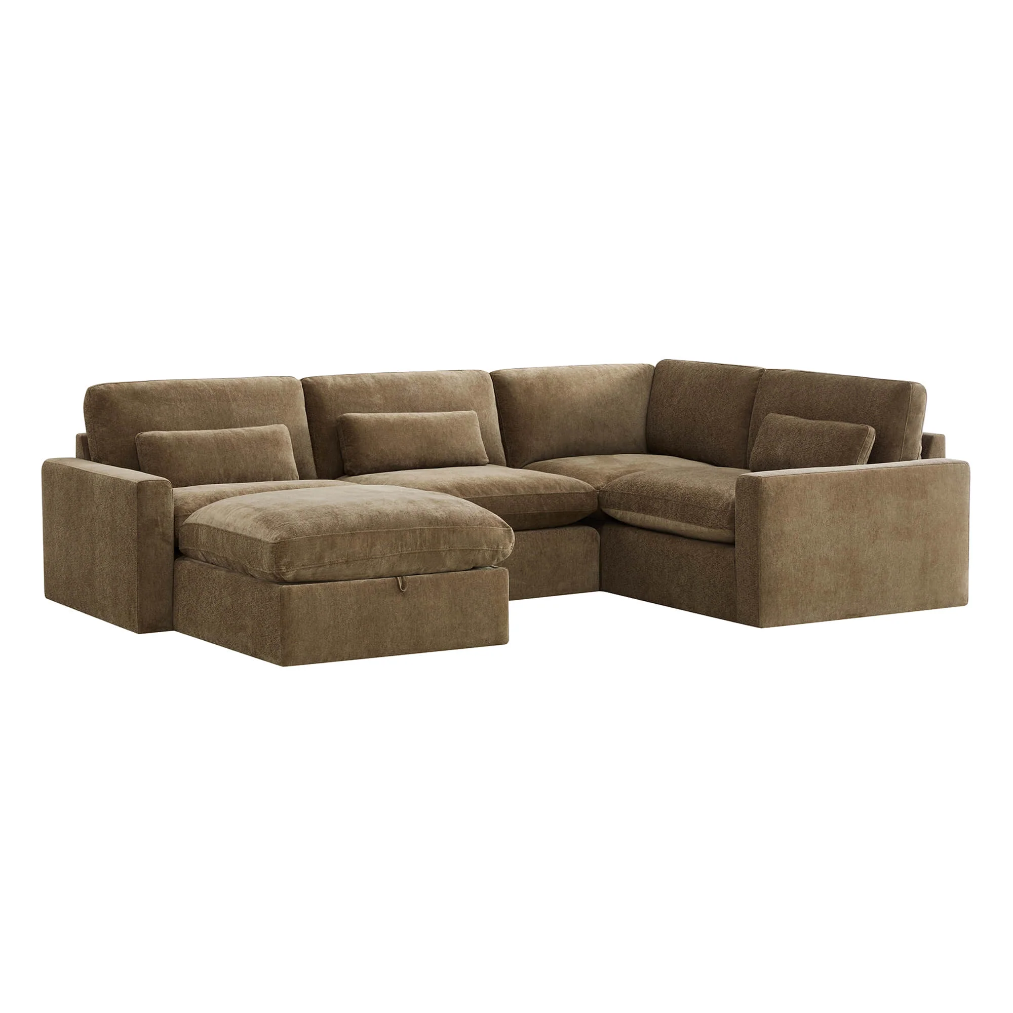 Ivy 5-Seat Performance Fabric Modular Sectional Sofa with Storage Ottoman - Image 20