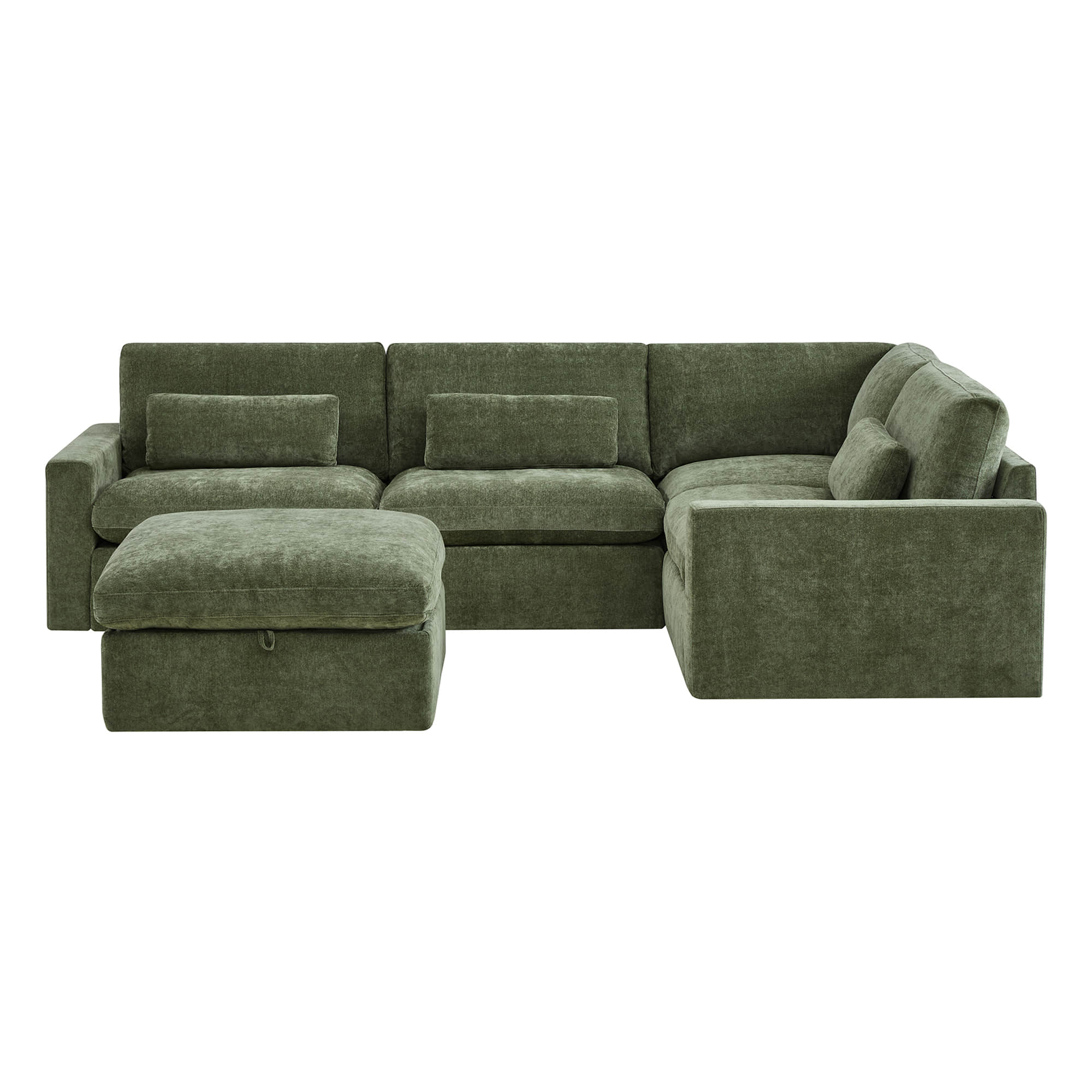 Ivy 5-Seat Performance Fabric Modular Sectional Sofa with Storage Ottoman - Image 27