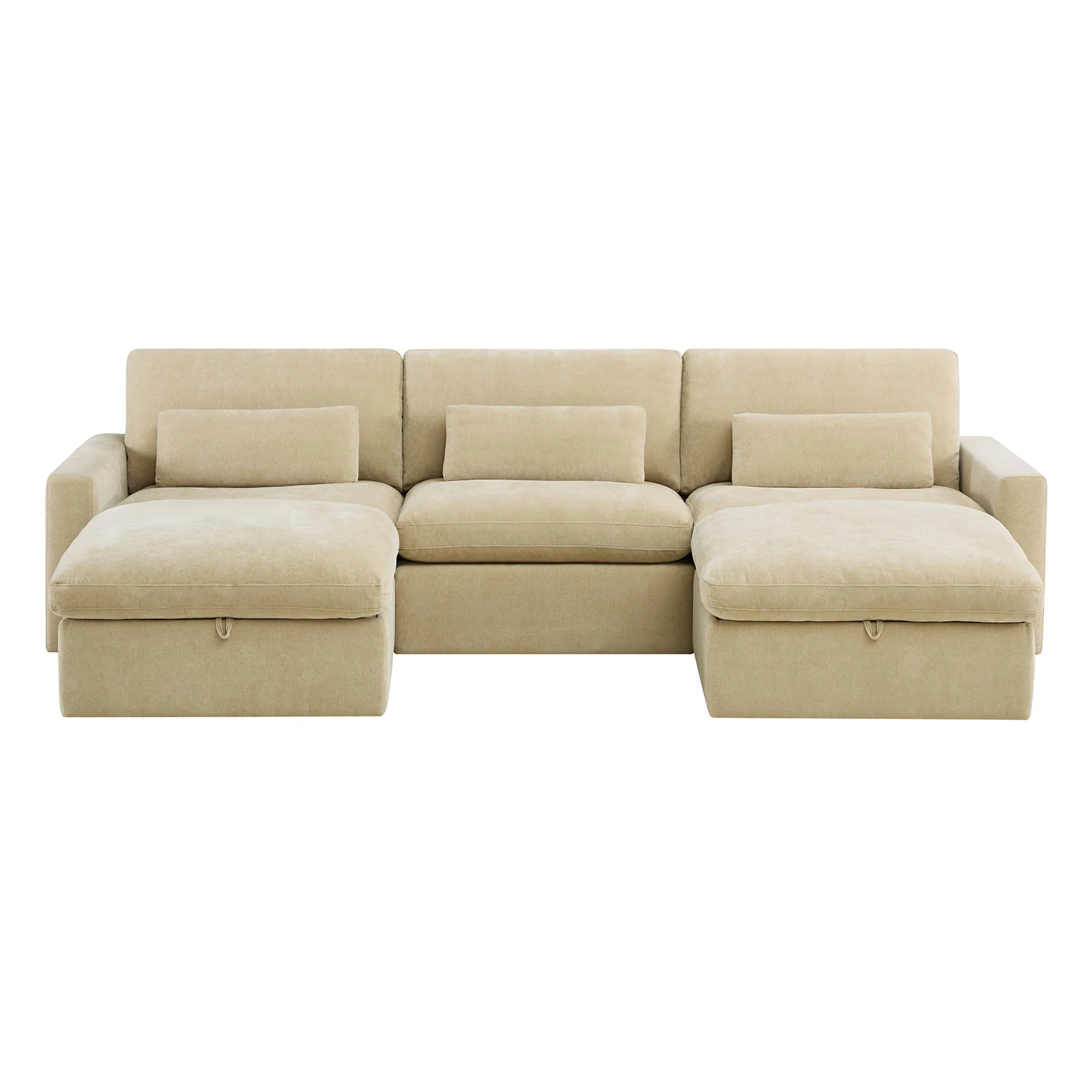Ivy 5-Seat Performance Fabric Modular Sectional Sofa with Storage Ottoman - Image 33