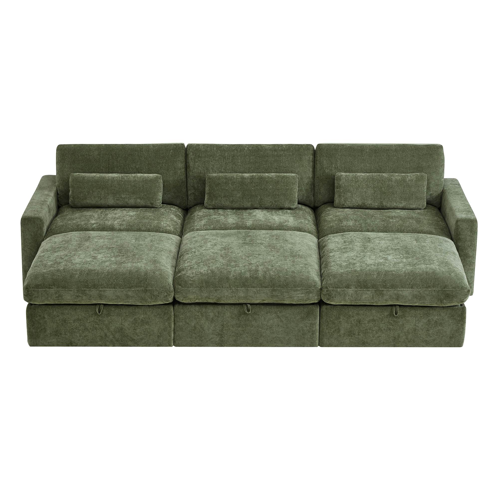 Ivy 6-Seat Performance Fabric Bed Modular Sectional Sofa with Storage Ottoman - Image 17