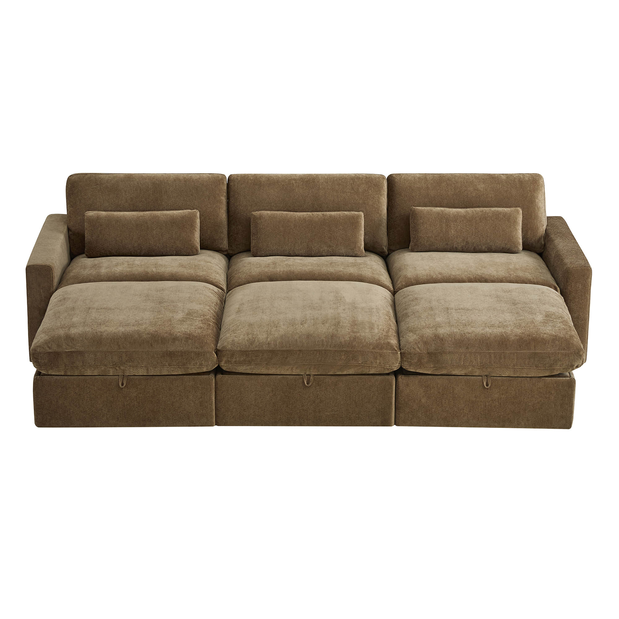 Ivy 6-Seat Performance Fabric Bed Modular Sectional Sofa with Storage Ottoman - Image 22