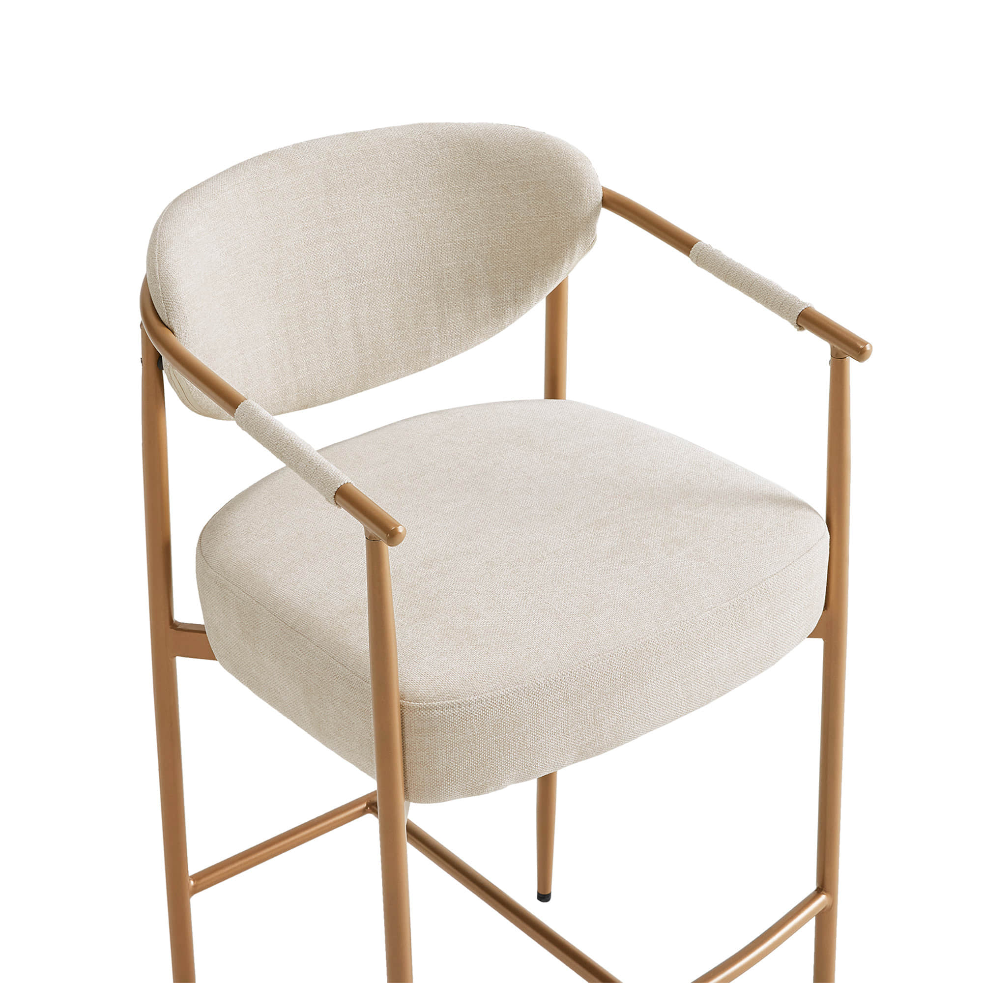 Jade Modern Curved Hand-Woven Counter Stool - Image 19