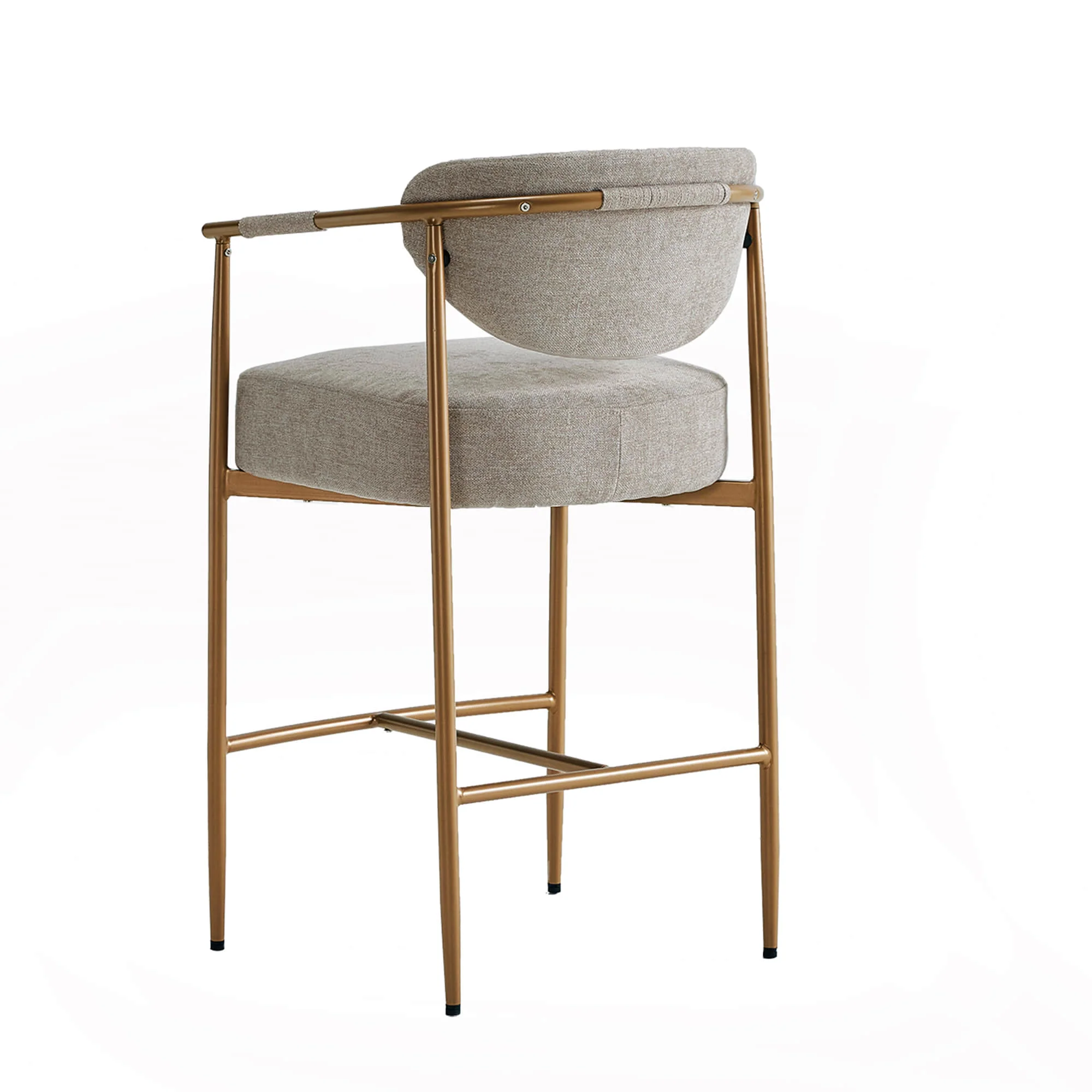 Jade Modern Curved Hand-Woven Counter Stool - Image 28