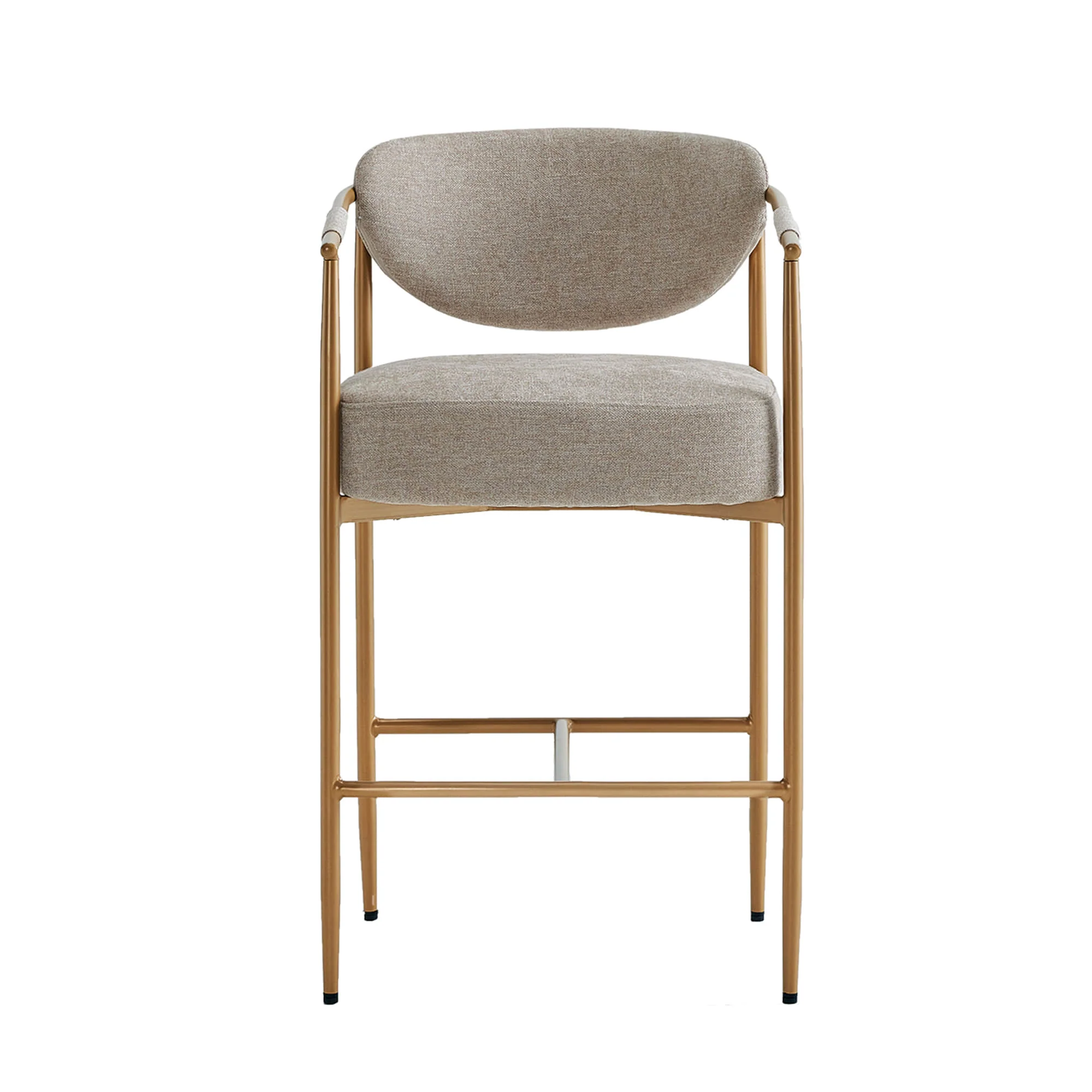Jade Modern Curved Hand-Woven Counter Stool - Image 3