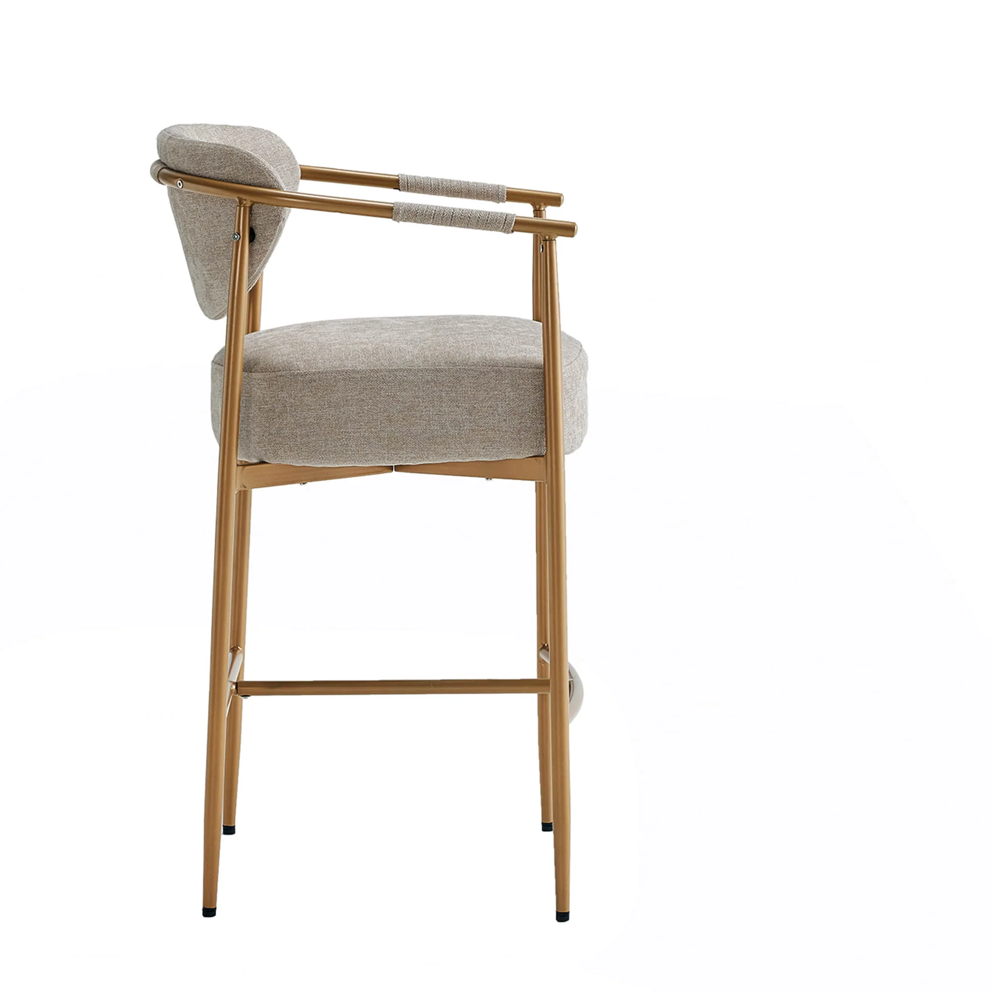 Jade Modern Curved Hand-Woven Counter Stool - Image 32