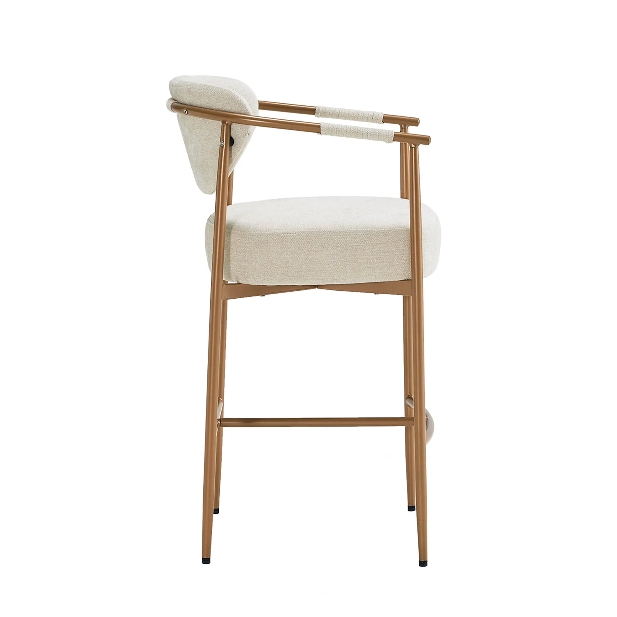 Jade Modern Curved Hand-Woven Counter Stool - Image 36
