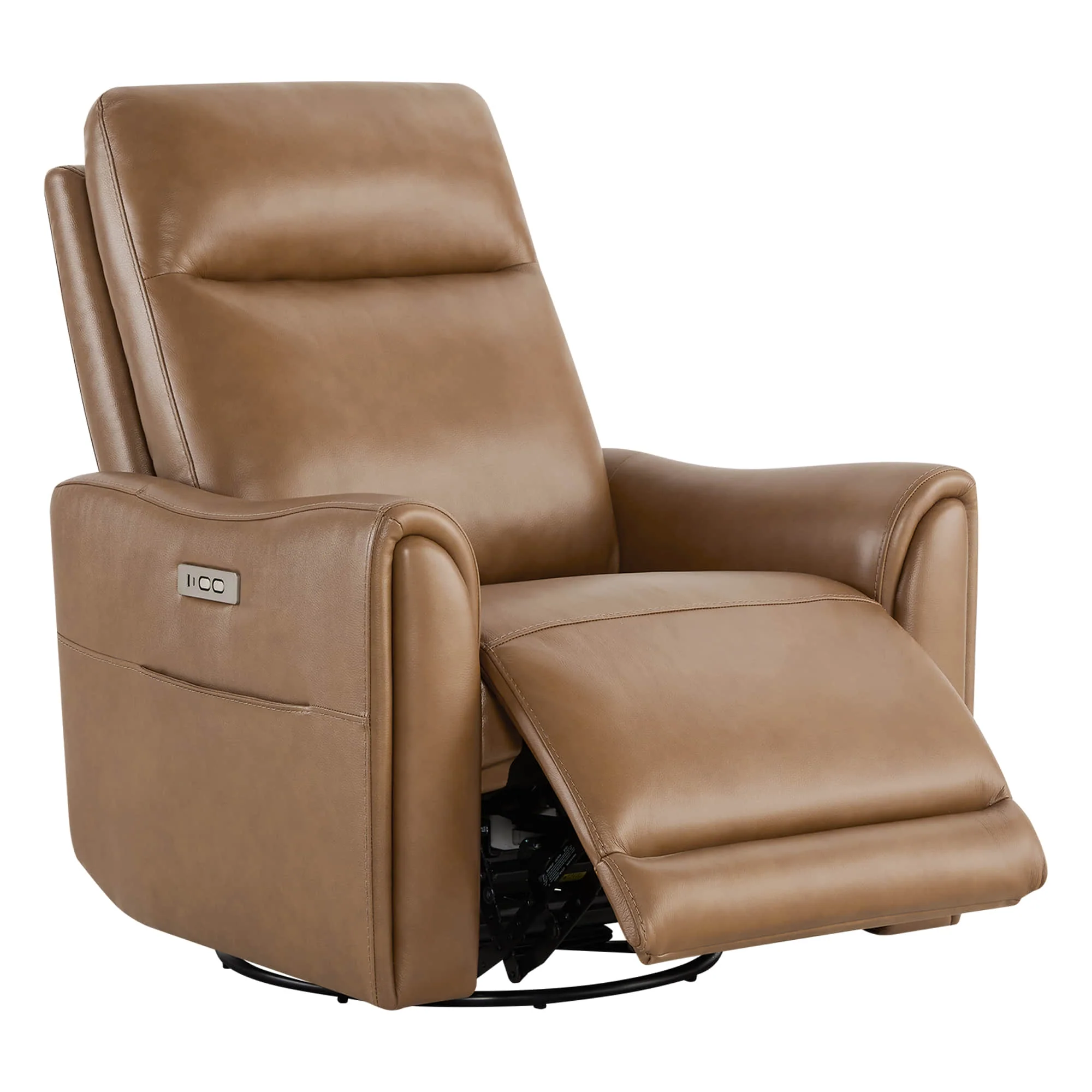 James Modern Genuine Leather Power Swivel Glider Recliner - Image 30