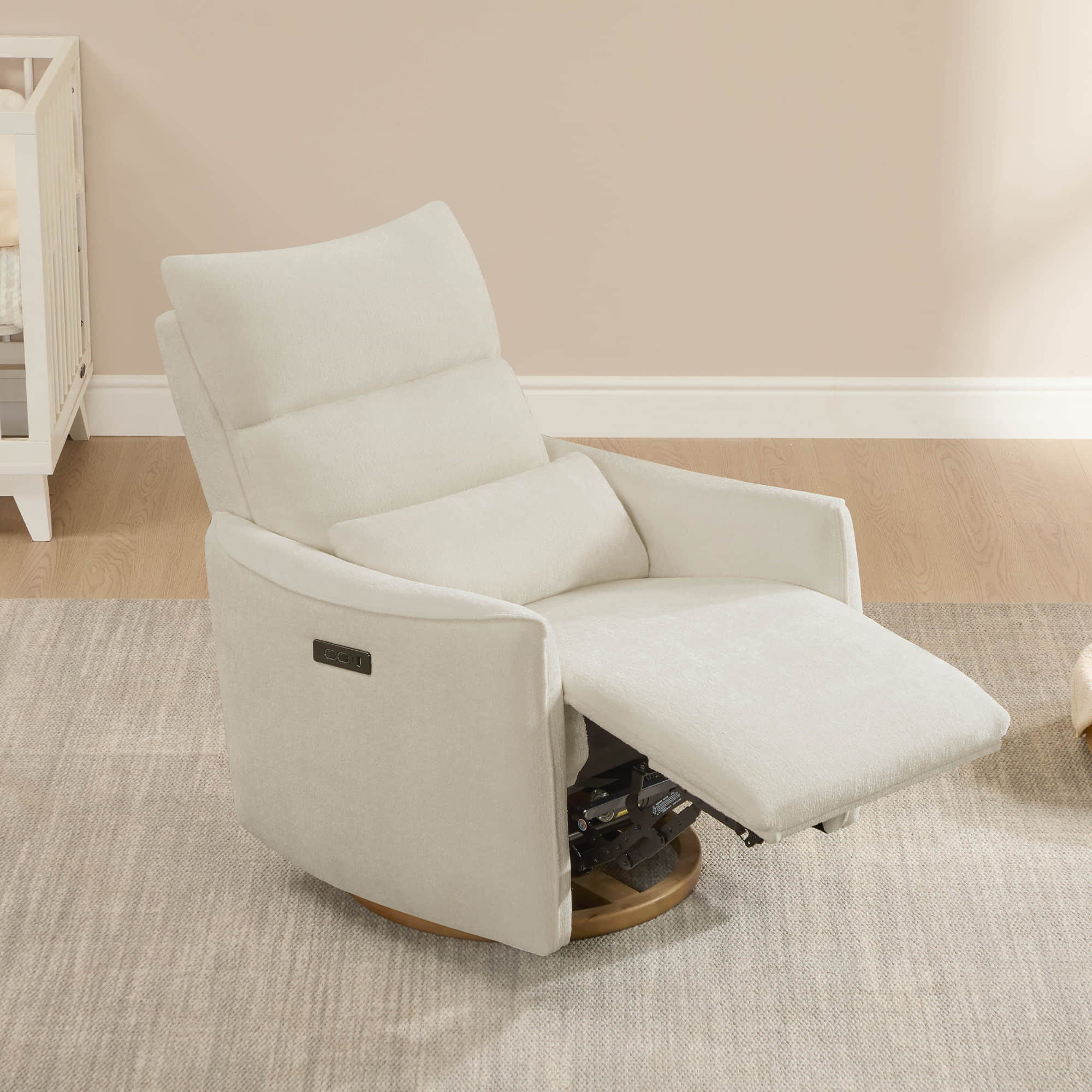 Janice Power Swivel Nursery Glider Recliner with Power Headrest - Image 12