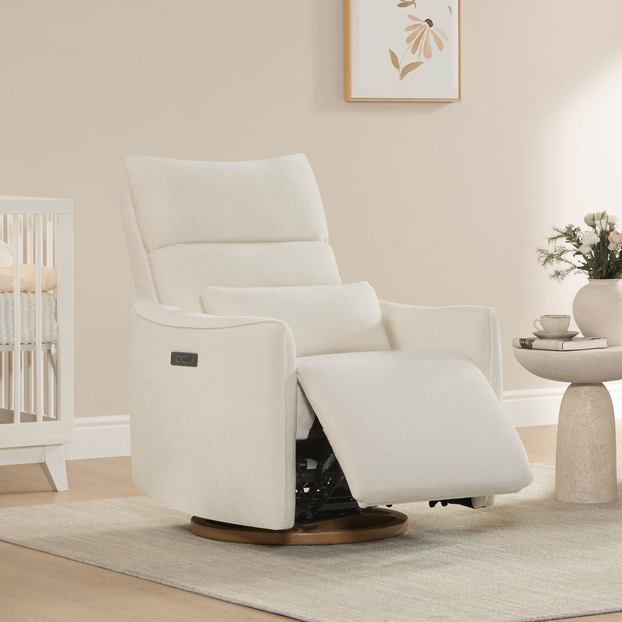 Janice Power Swivel Nursery Glider Recliner with Power Headrest - Image 16