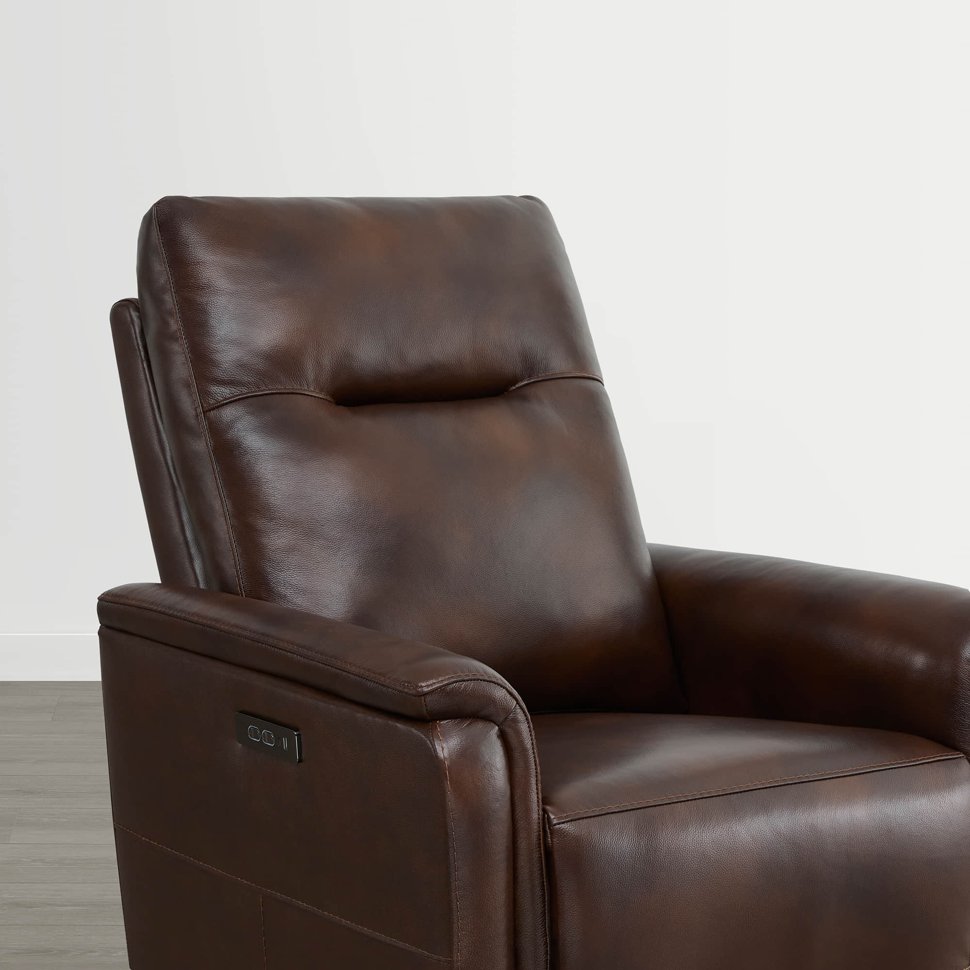 Jaxon Genuine Leather Swivel Glider Power Recliner with Power Headrest - Image 32
