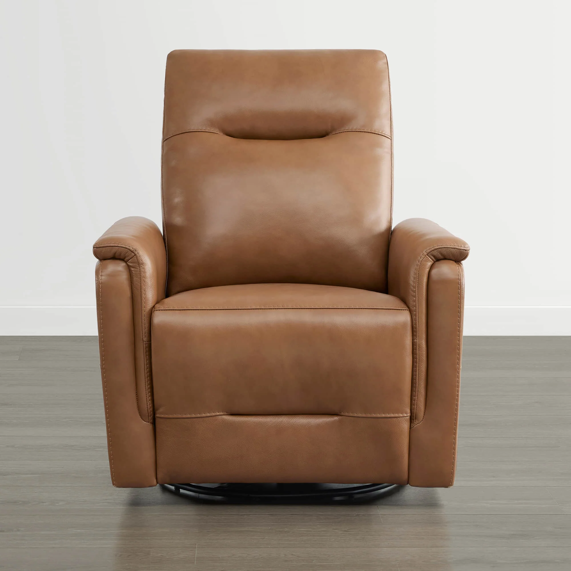 Jaxon Genuine Leather Swivel Glider Power Recliner with Power Headrest - Image 35
