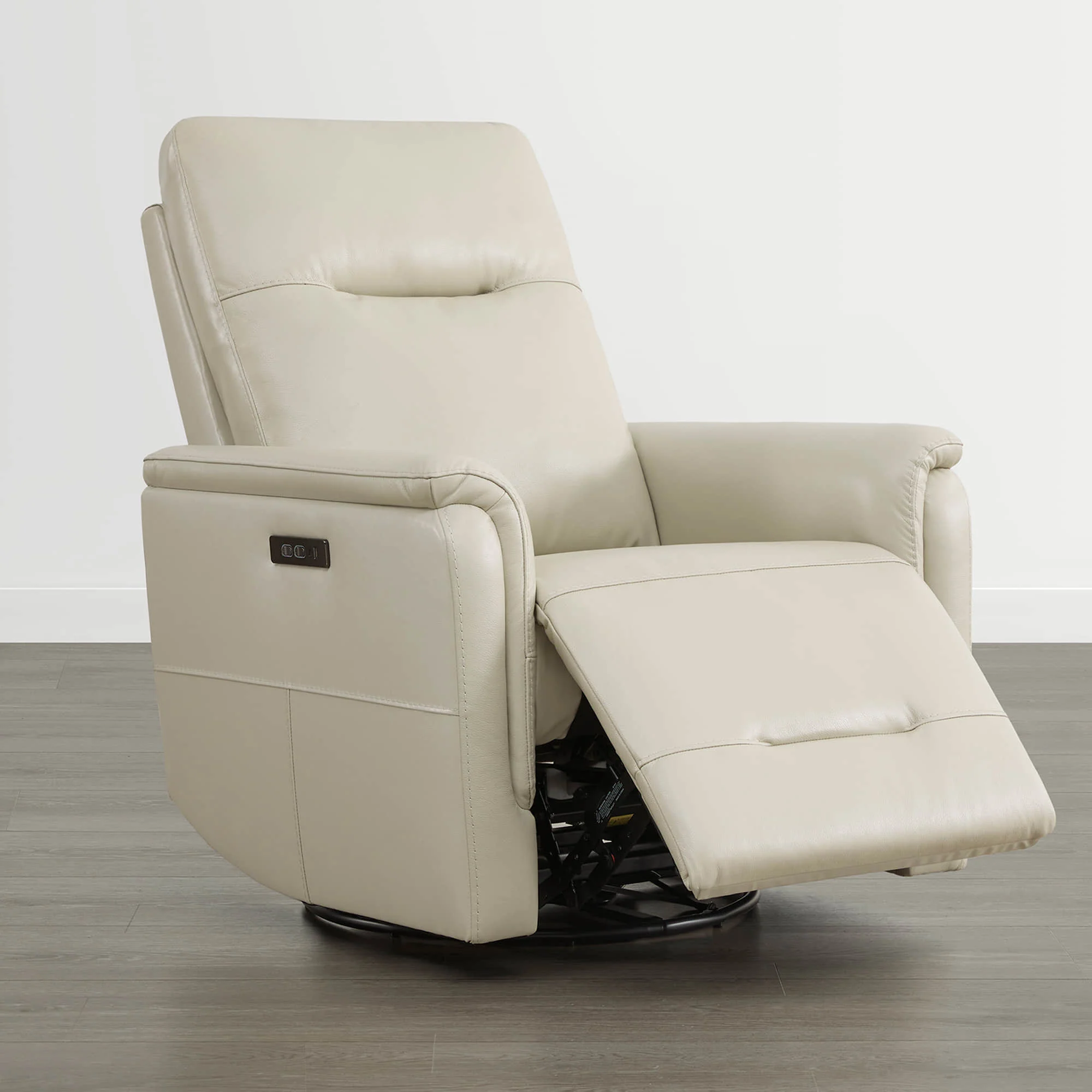 Jaxon Genuine Leather Swivel Glider Power Recliner with Power Headrest - Image 55