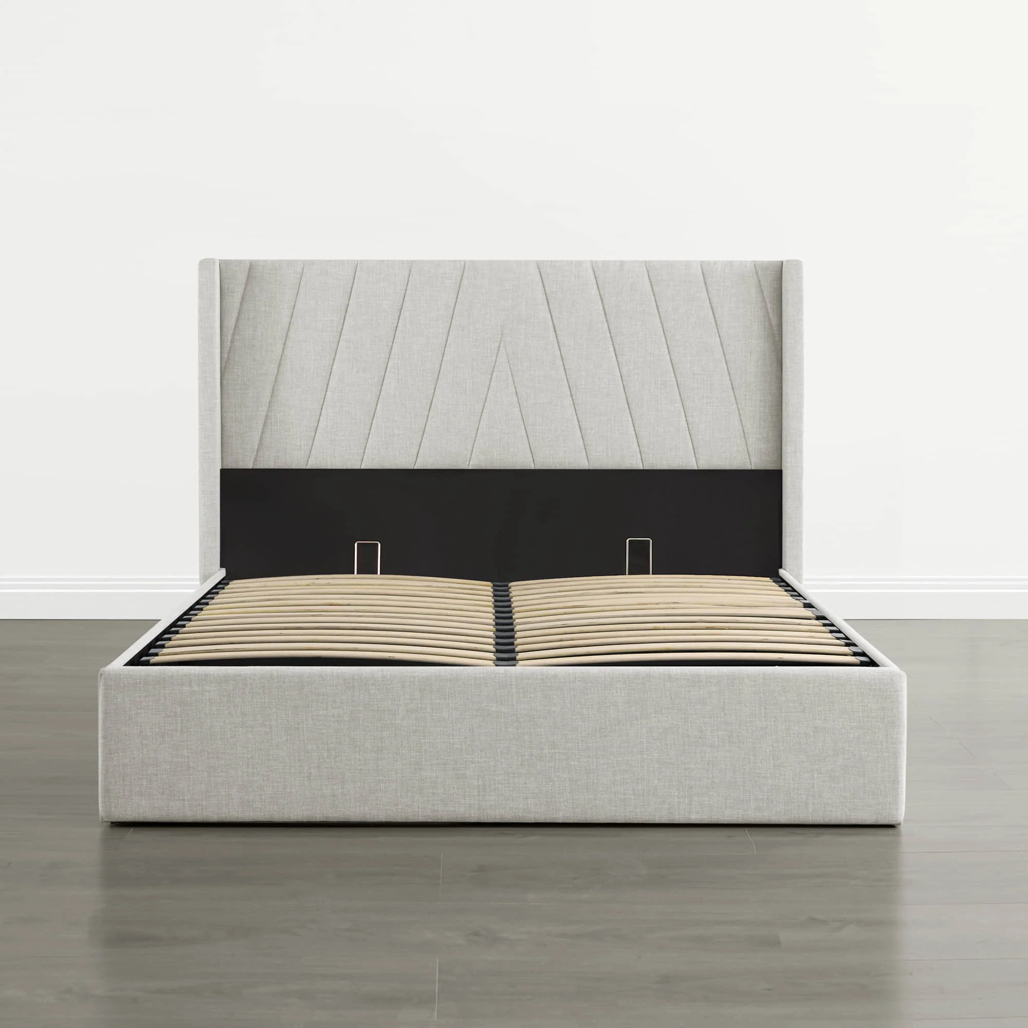 Jeffrey Wingback Upholstered Storage Platform Bed - Image 14