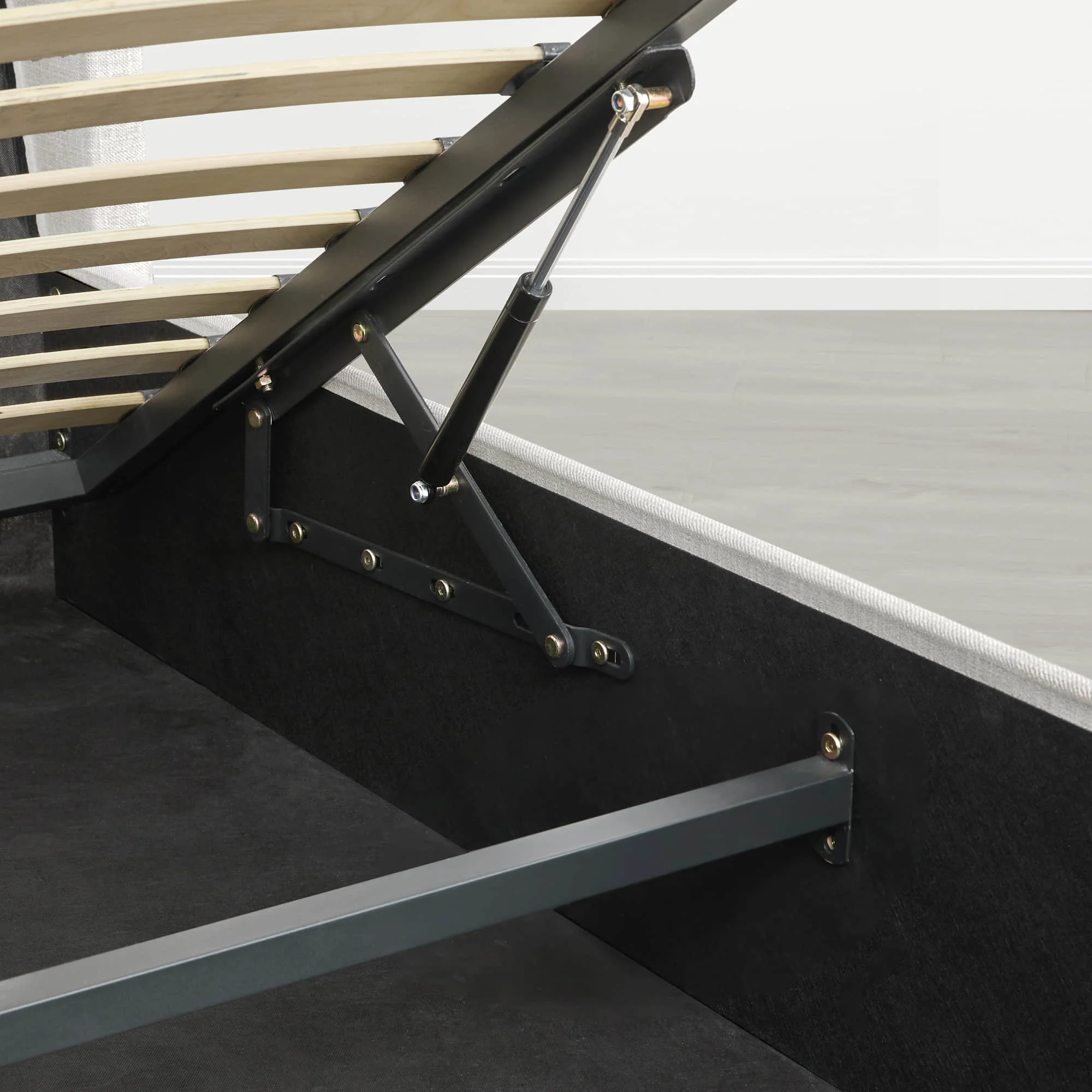 Jeffrey Wingback Upholstered Storage Platform Bed - Image 4