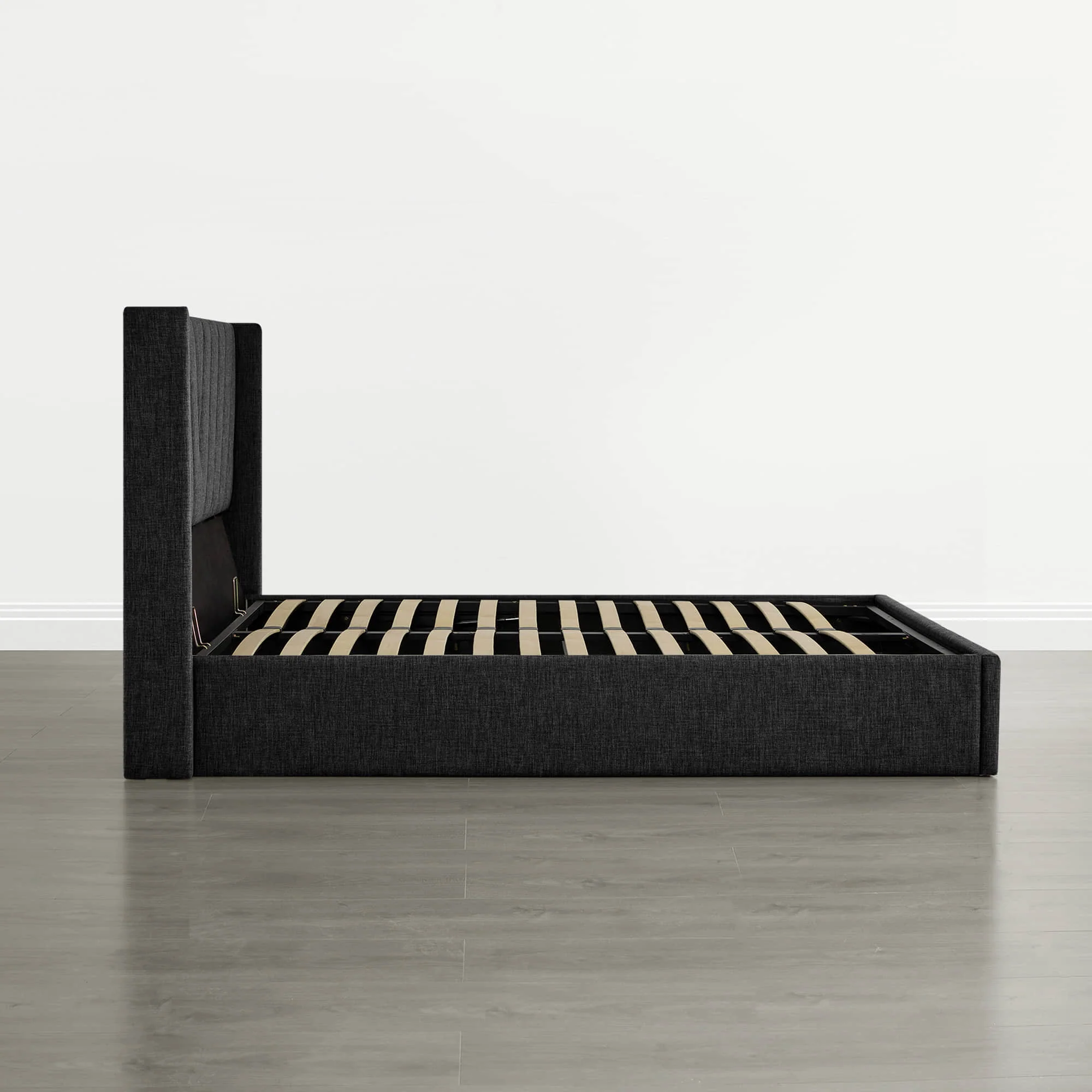 Jeffrey Wingback Upholstered Storage Platform Bed - Image 7