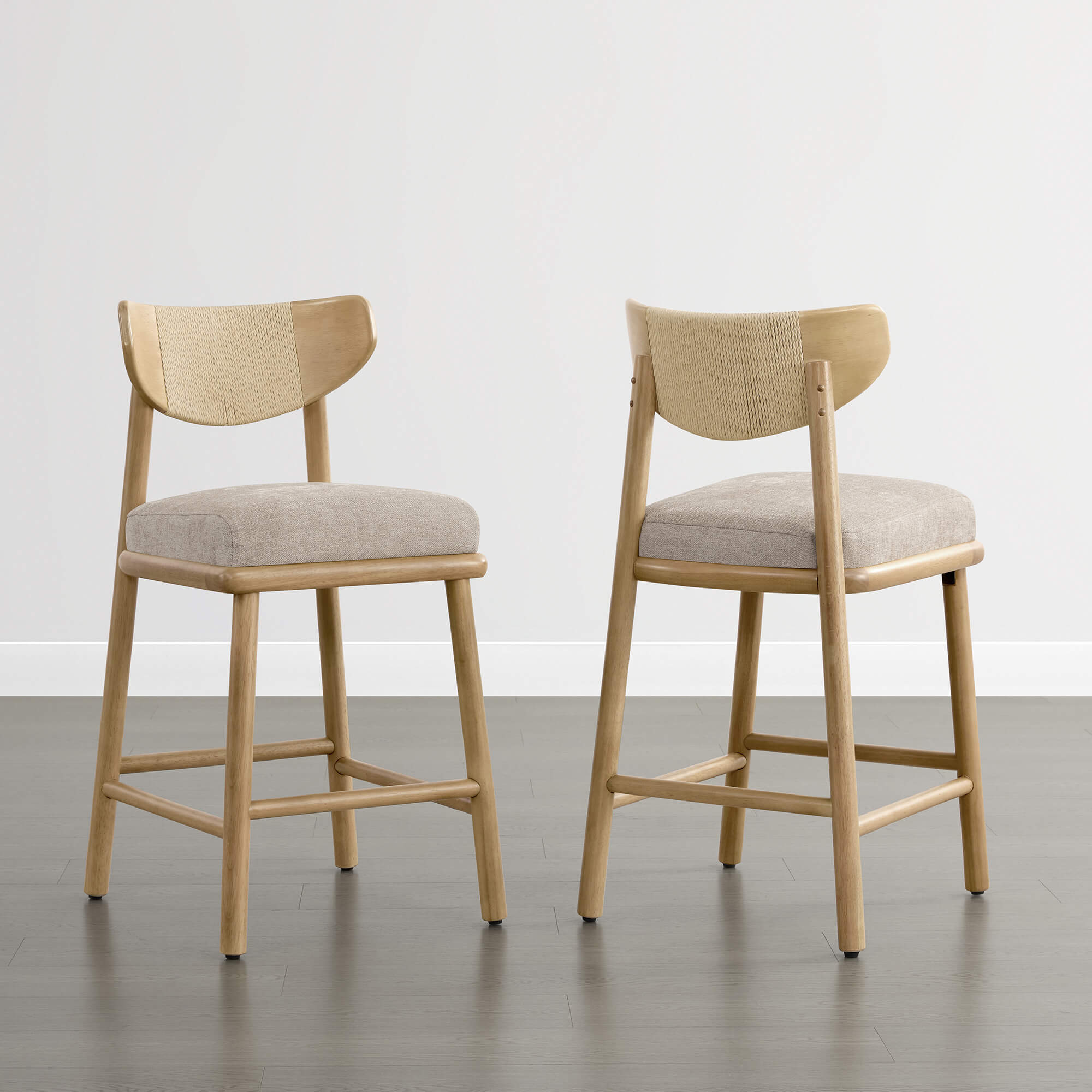 Jody Modern Woven Rope Counter Stool (Set of 2) - Image 29