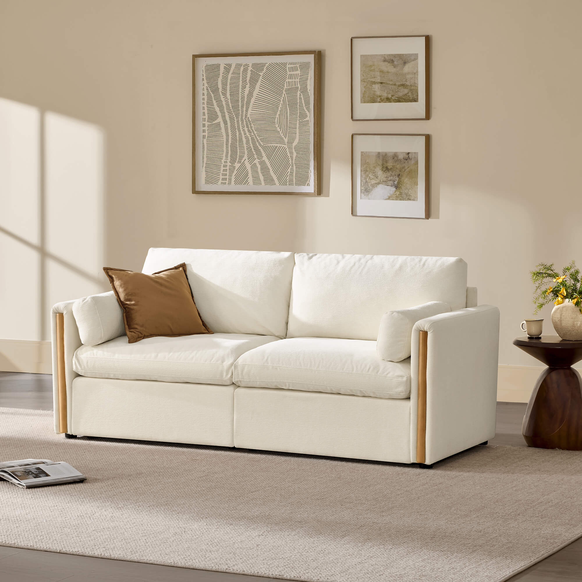 Jonathan Modern Cozy Chenille 2-seat Sofa - Image 8