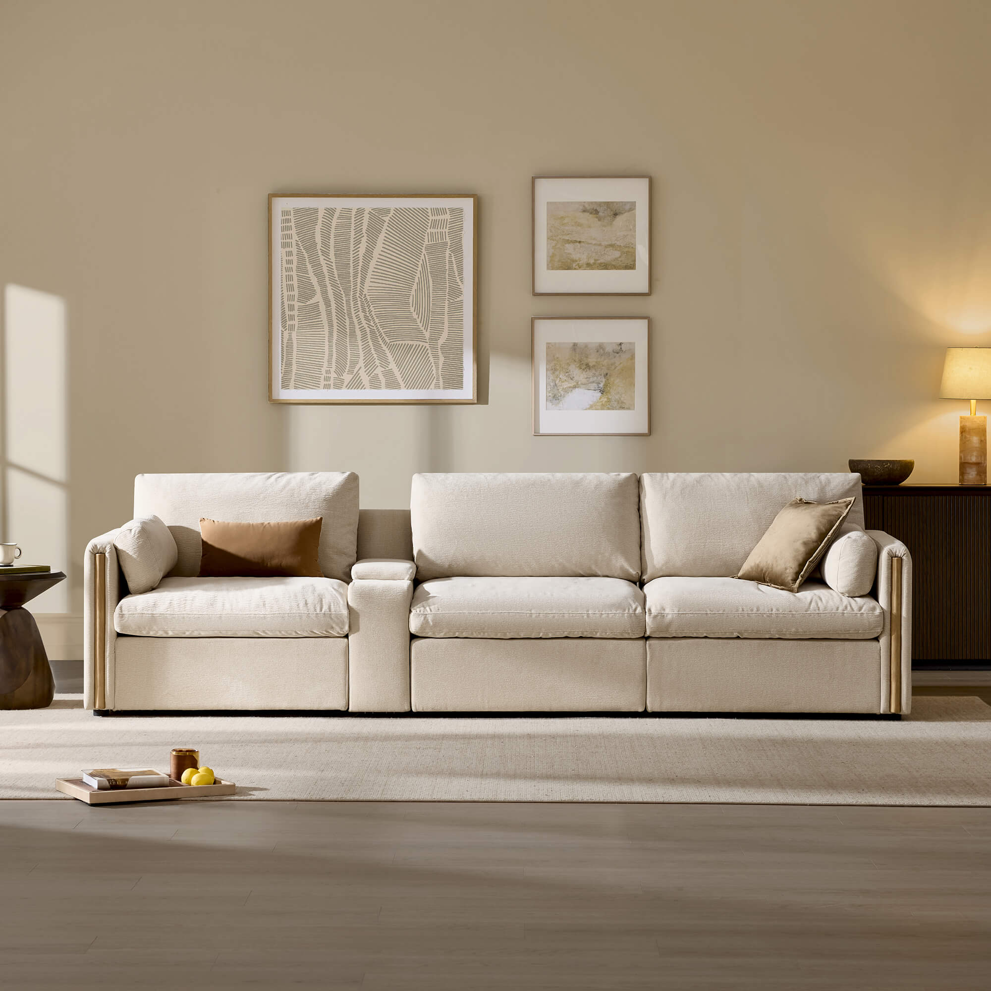 Jonathan Modern Cozy Chenille 3-seat Modular Sofa with Hidden Storage - Image 2
