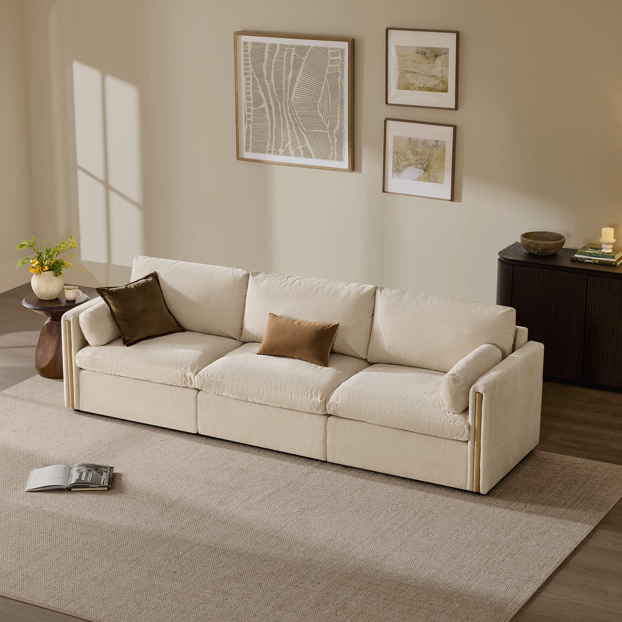 Jonathan Modern Cozy Chenille 3-seat Modular Sofa with Hidden Storage - Image 40