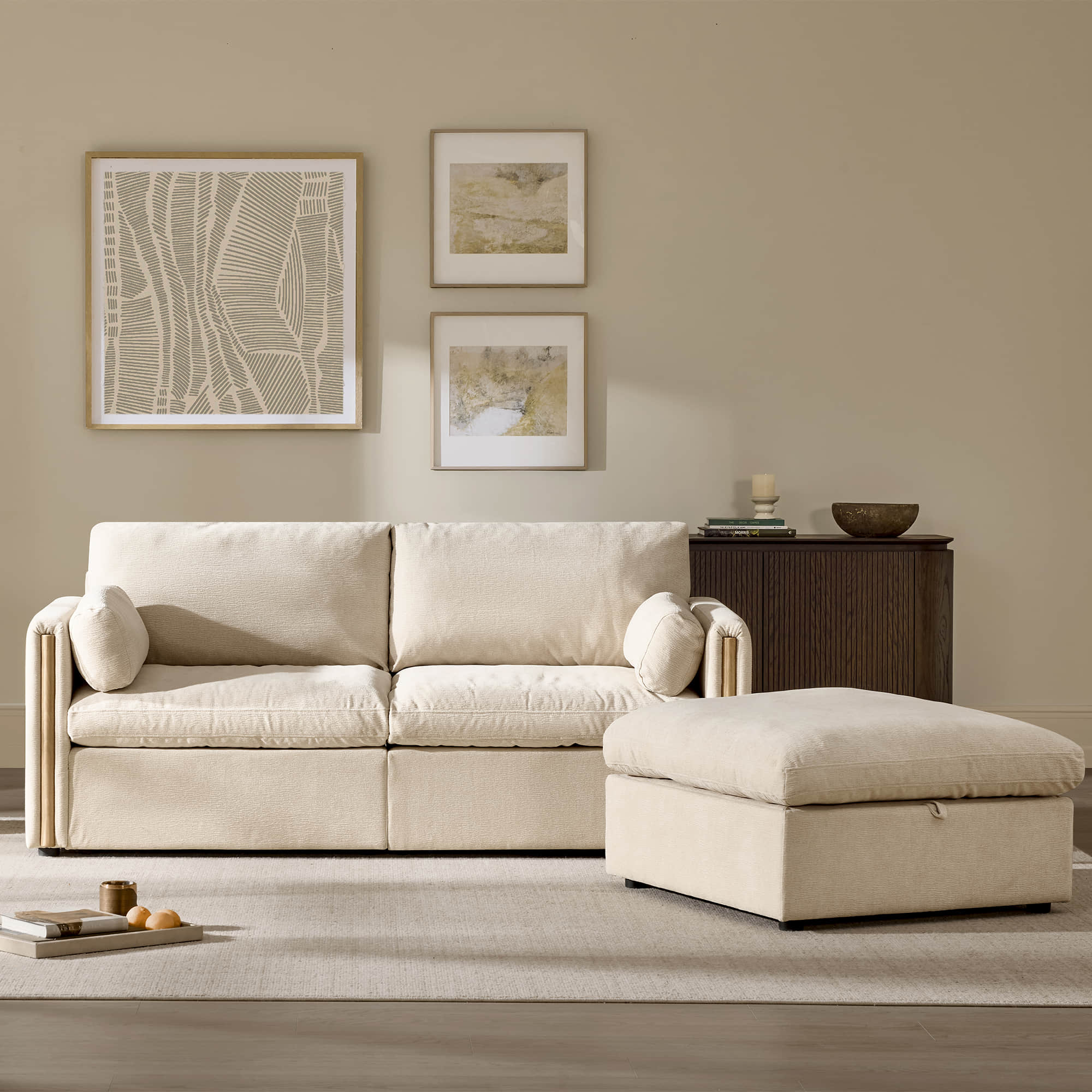 Jonathan Modern Cozy Chenille 3-seat Modular Sofa with Hidden Storage - Image 43