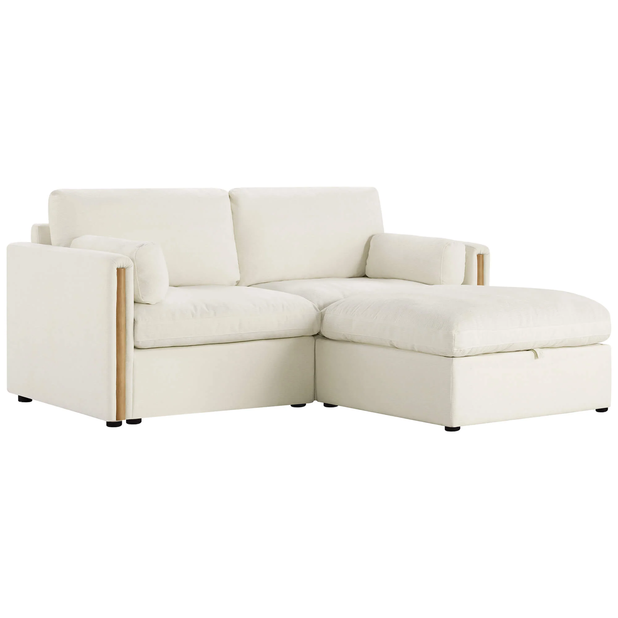 Jonathan Modern Cozy Chenille 3-seat Modular Sofa with Hidden Storage - Image 8