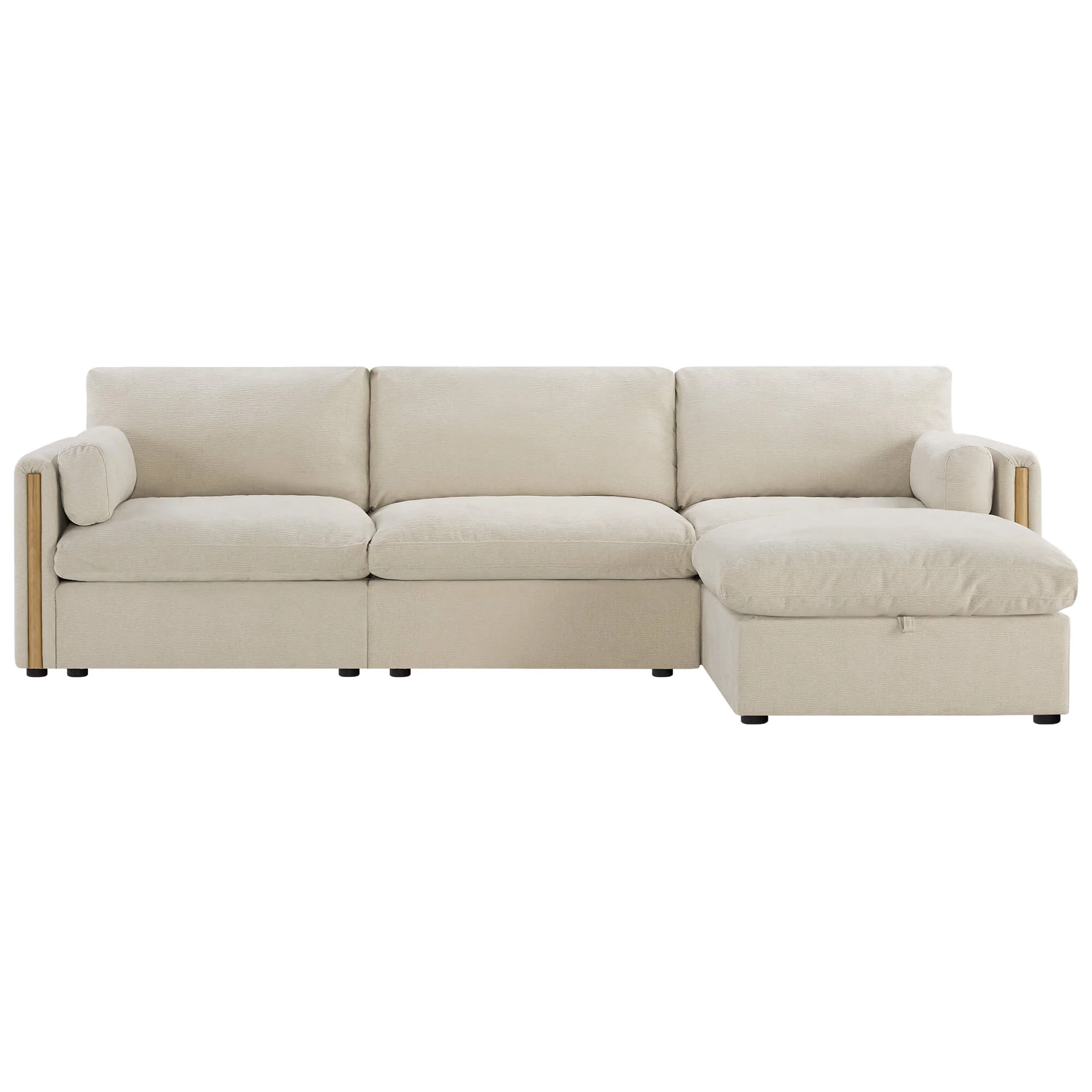 Jonathan Modern Cozy Chenille 4-seat Modular Sofa with Hidden Storage - Image 22