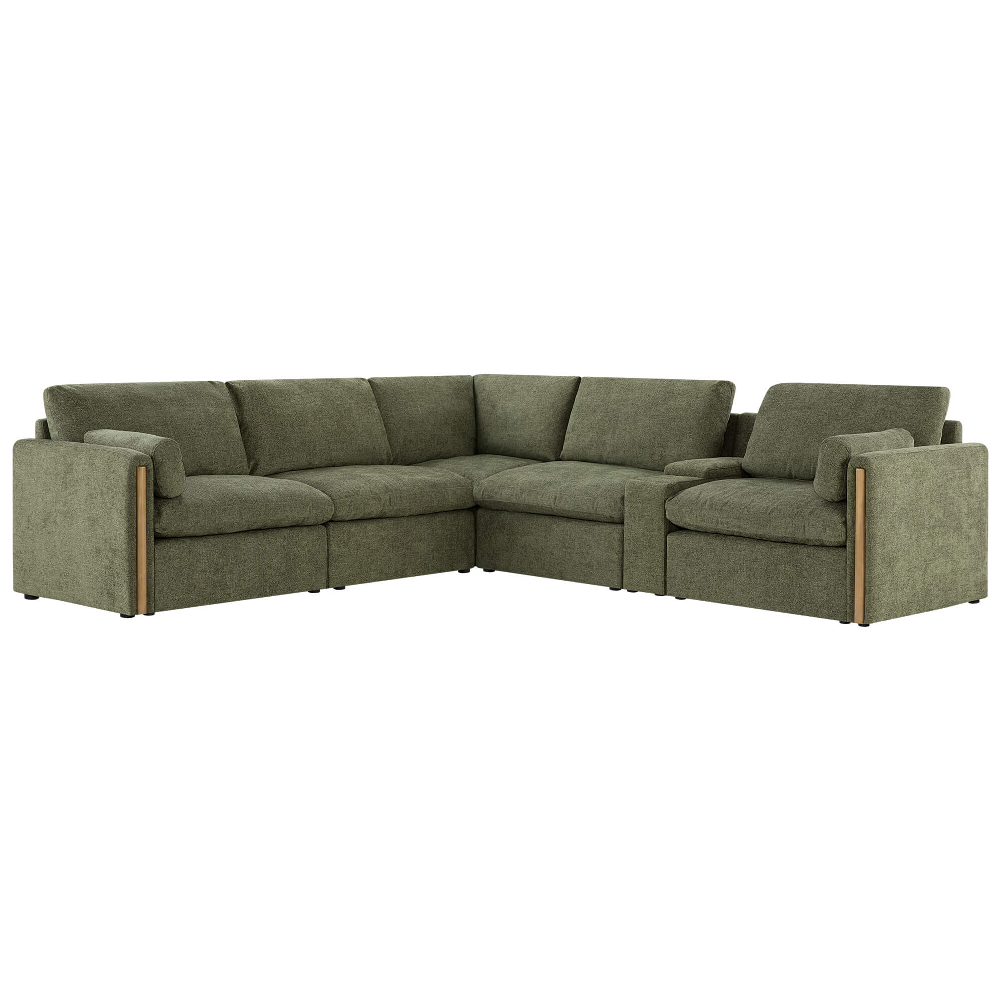 Jonathan Modern Cozy Chenille 5-seat Modular Sofa with Hidden Storage - Image 11