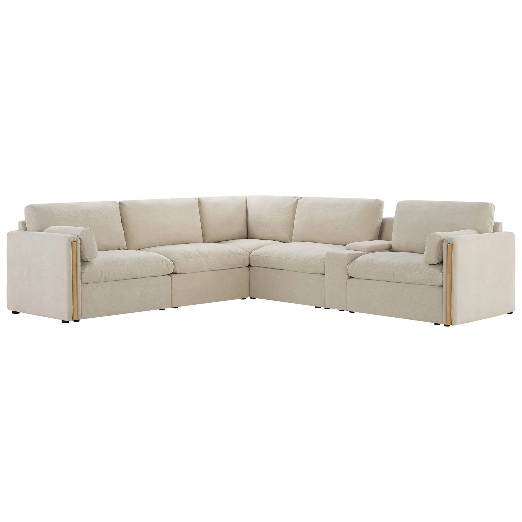 Jonathan Modern Cozy Chenille 5-seat Modular Sofa with Hidden Storage - Image 25