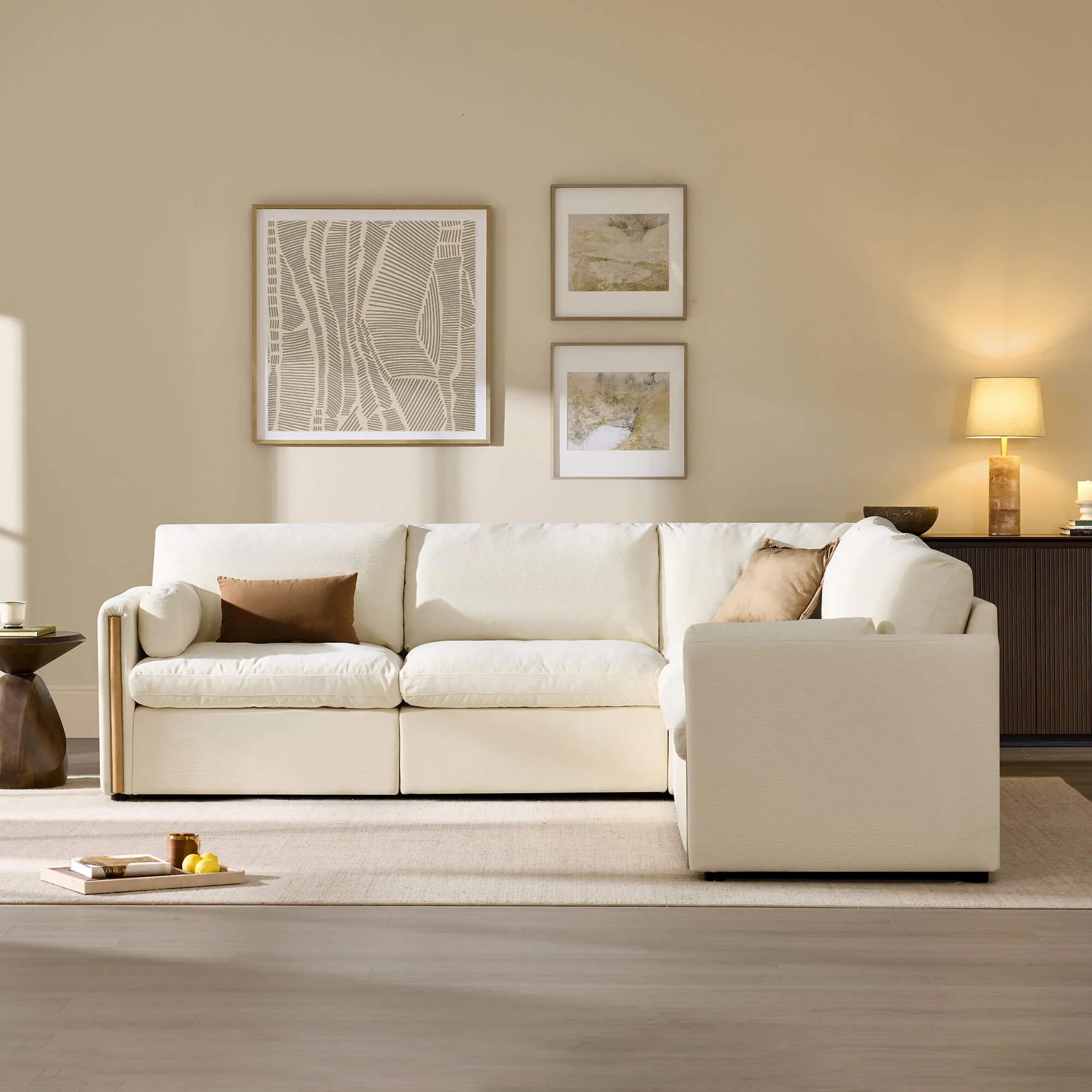 Jonathan Modern Cozy Chenille 5-seat Modular Sofa with Hidden Storage - Image 38