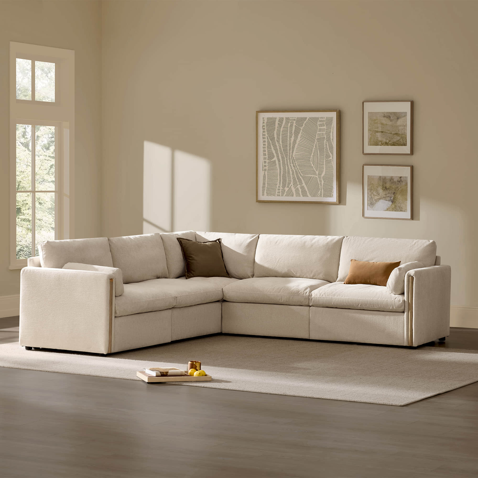 Jonathan Modern Cozy Chenille 5-seat Modular Sofa with Hidden Storage - Image 39