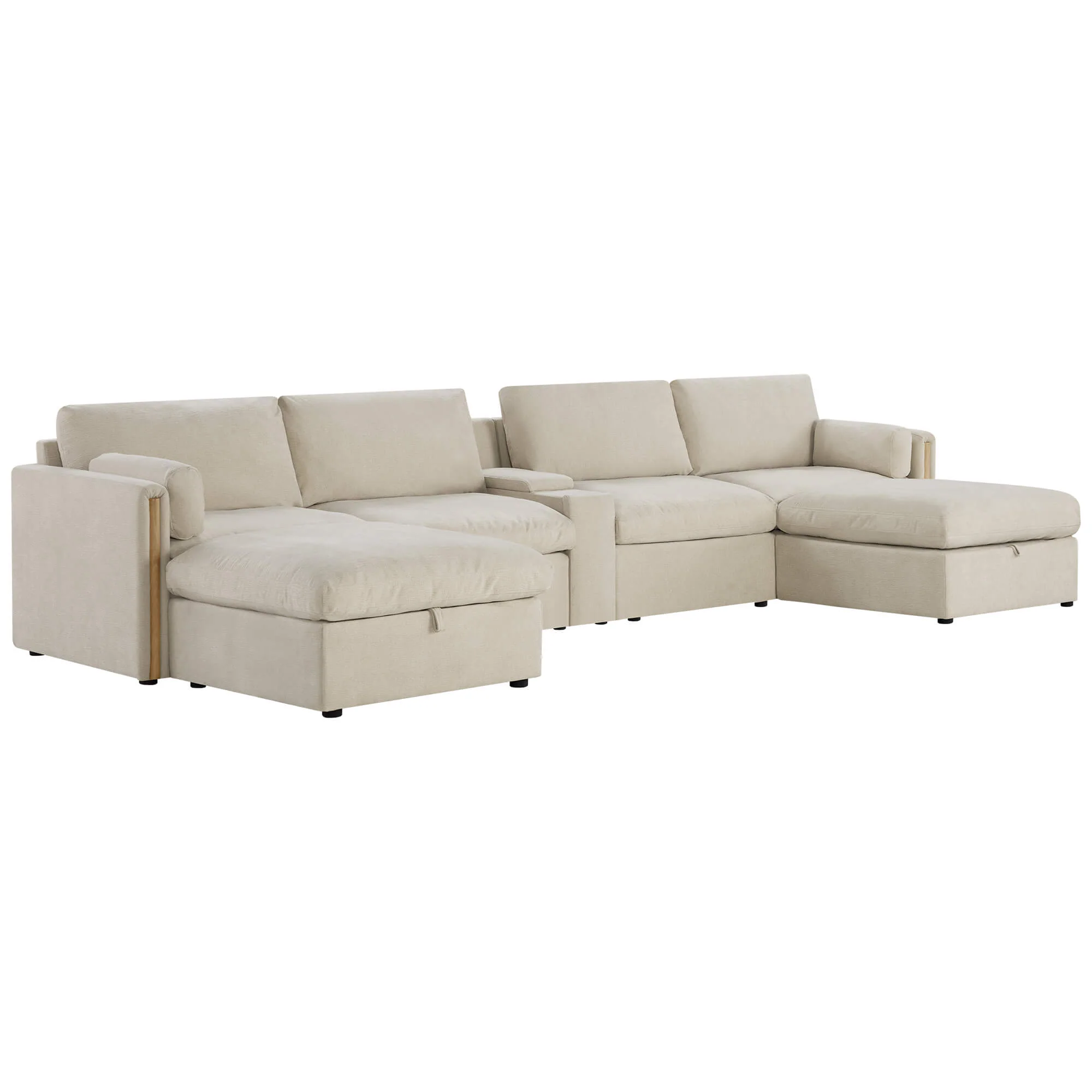 Jonathan Modern Cozy Chenille 6-seat Modular Sofa with Hidden Storage - Image 15