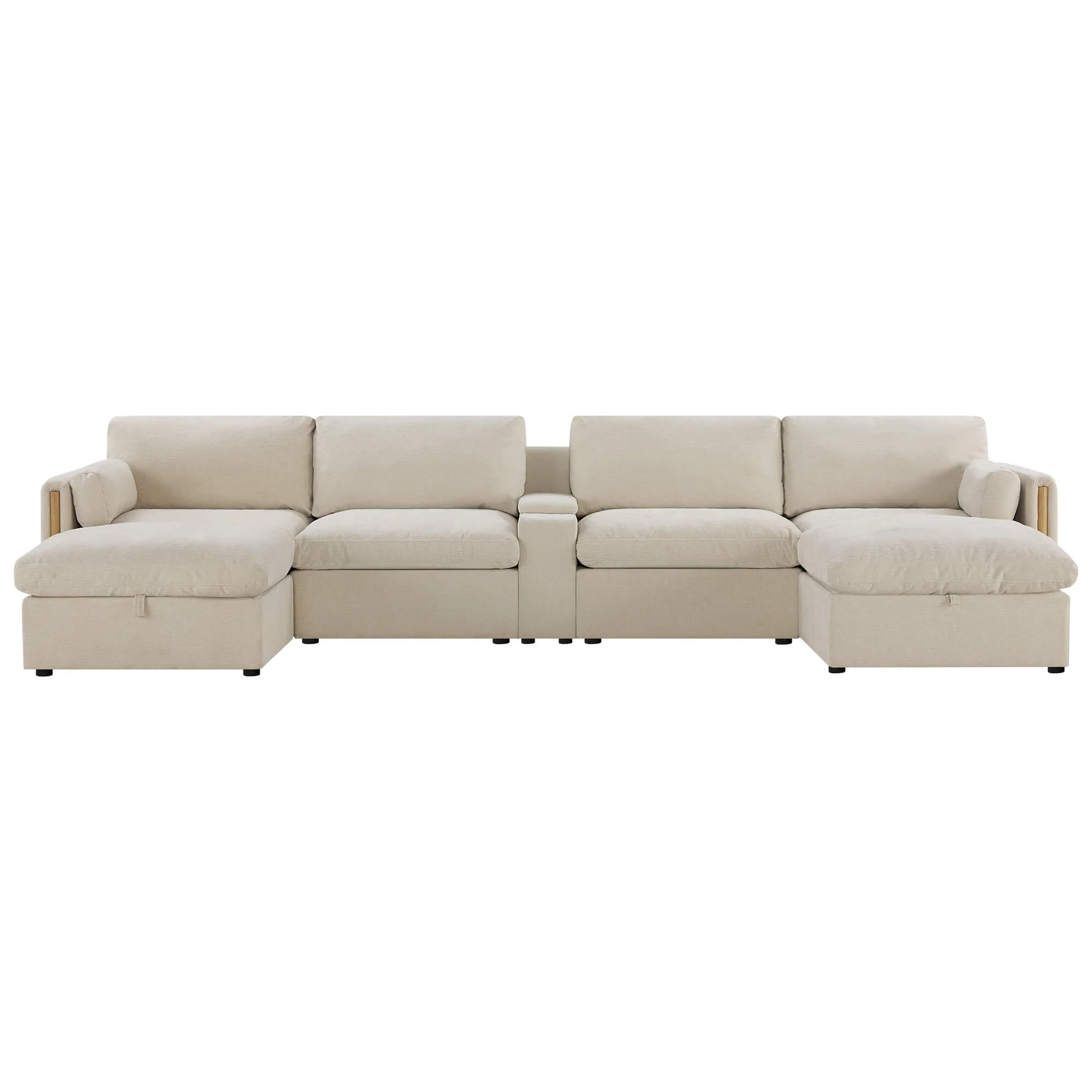 Jonathan Modern Cozy Chenille 6-seat Modular Sofa with Hidden Storage - Image 25