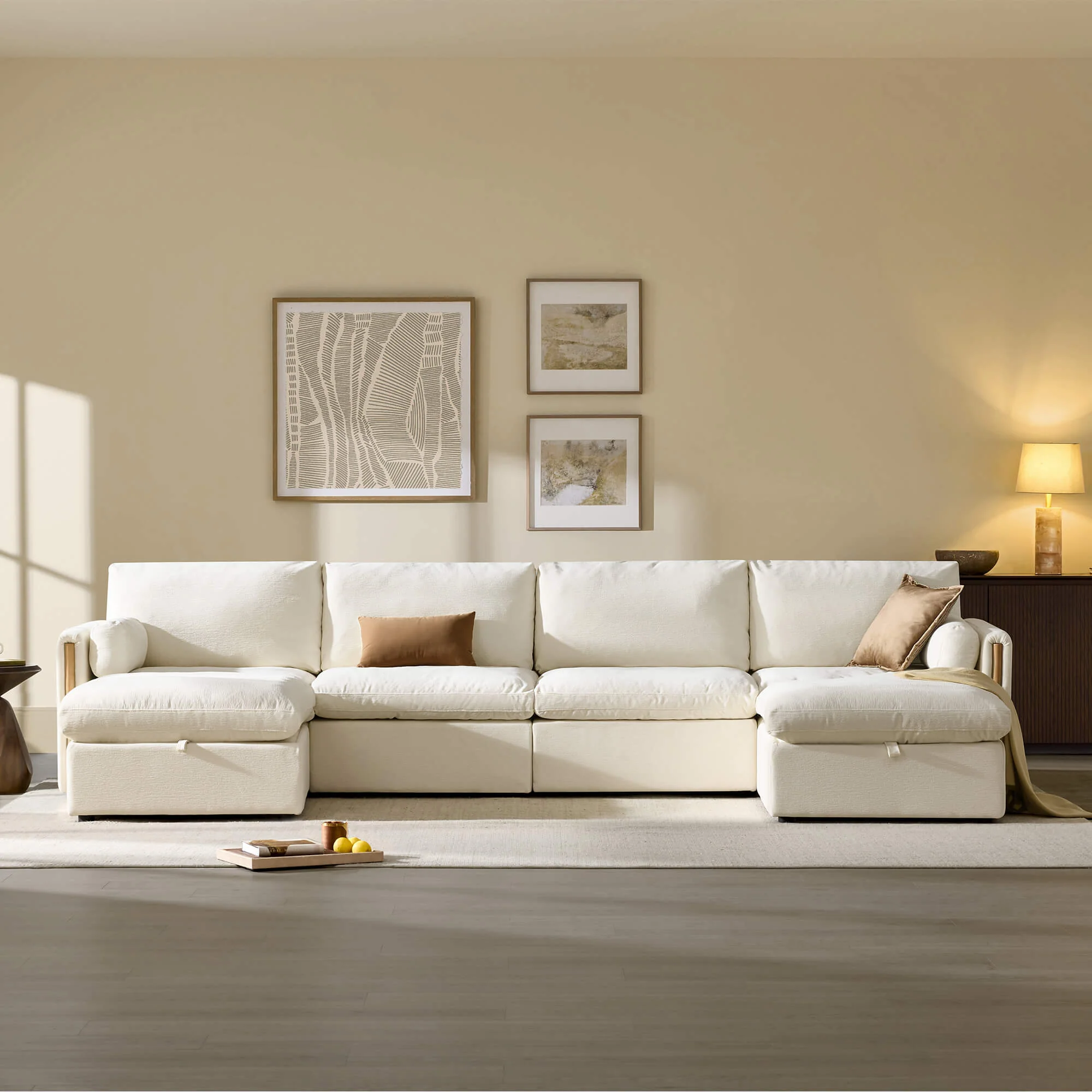 Jonathan Modern Cozy Chenille 6-seat Modular Sofa with Hidden Storage - Image 34