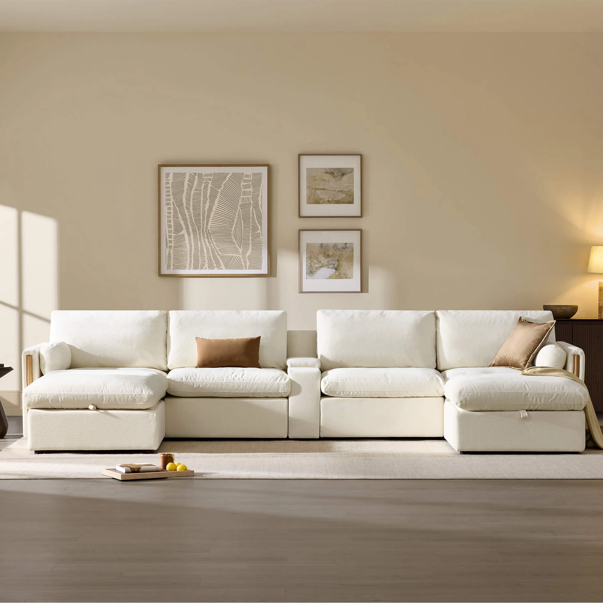 Jonathan Modern Cozy Chenille 6-seat Modular Sofa with Hidden Storage - Image 37