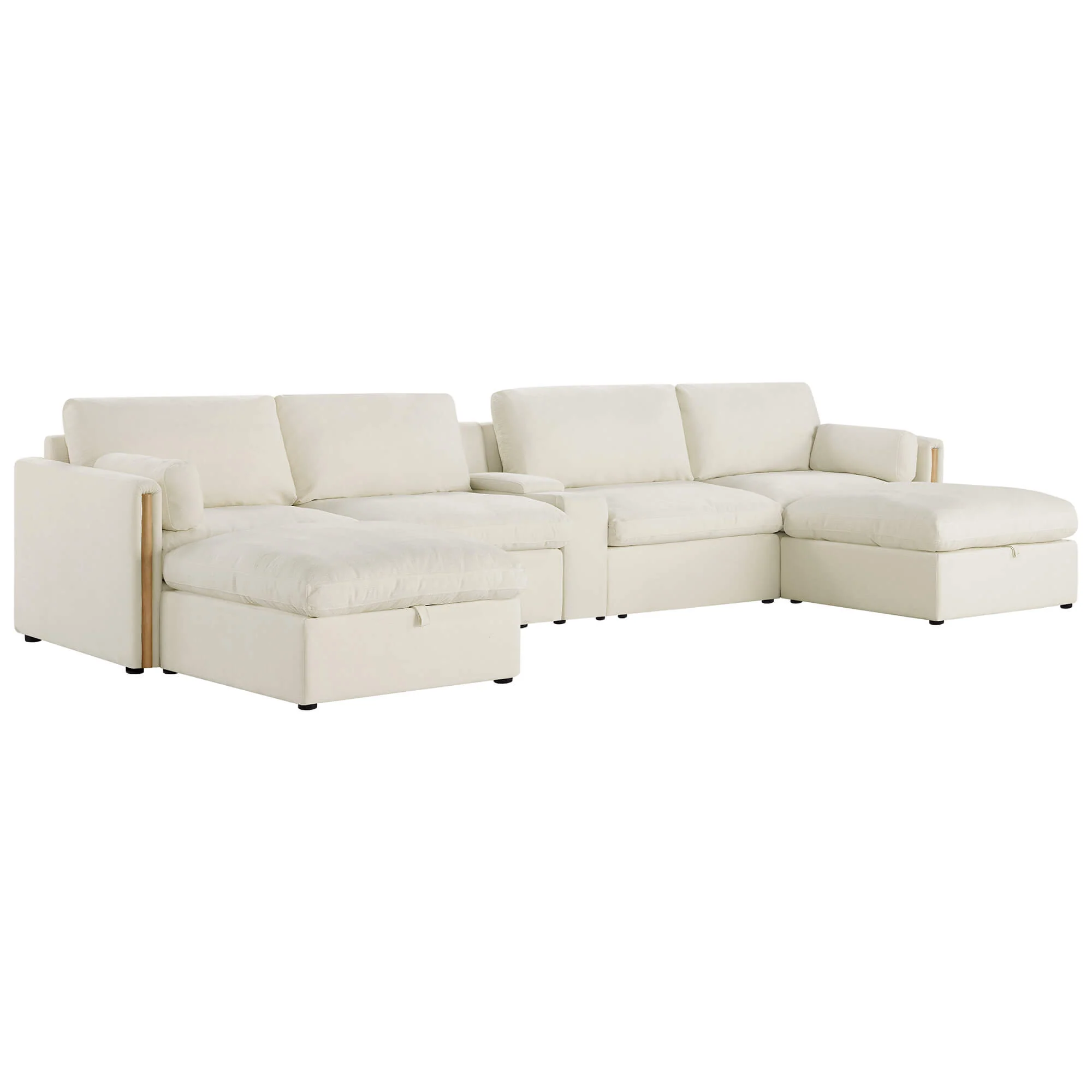 Jonathan Modern Cozy Chenille 6-seat Modular Sofa with Hidden Storage - Image 5