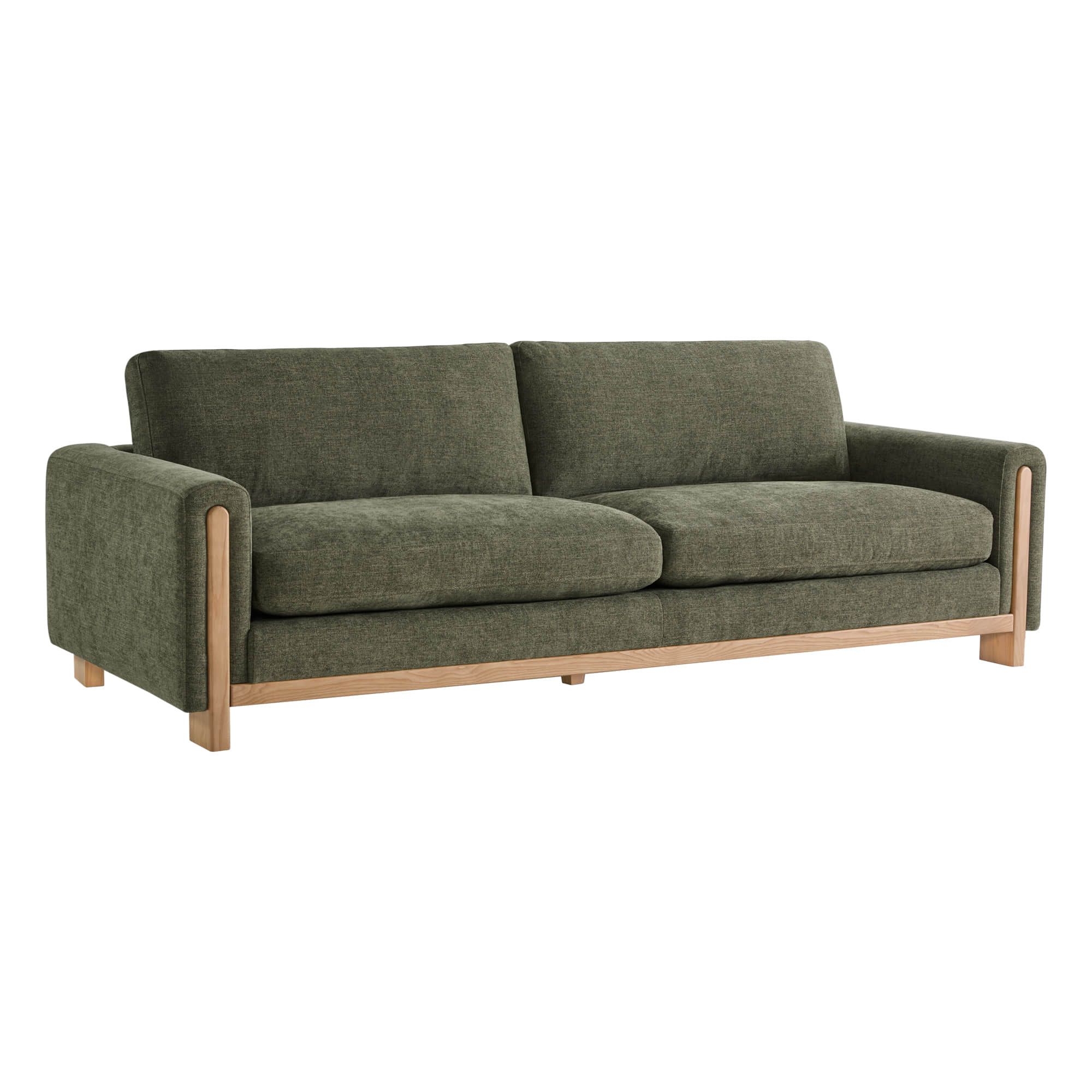 Keaton Performance Fabric 3-Seater Sofa with Ash Wood Base (99'') - Image 17