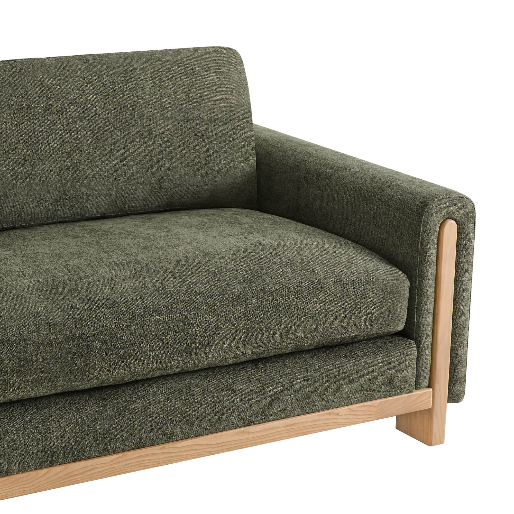 Keaton Performance Fabric 3-Seater Sofa with Ash Wood Base (99'') - Image 33