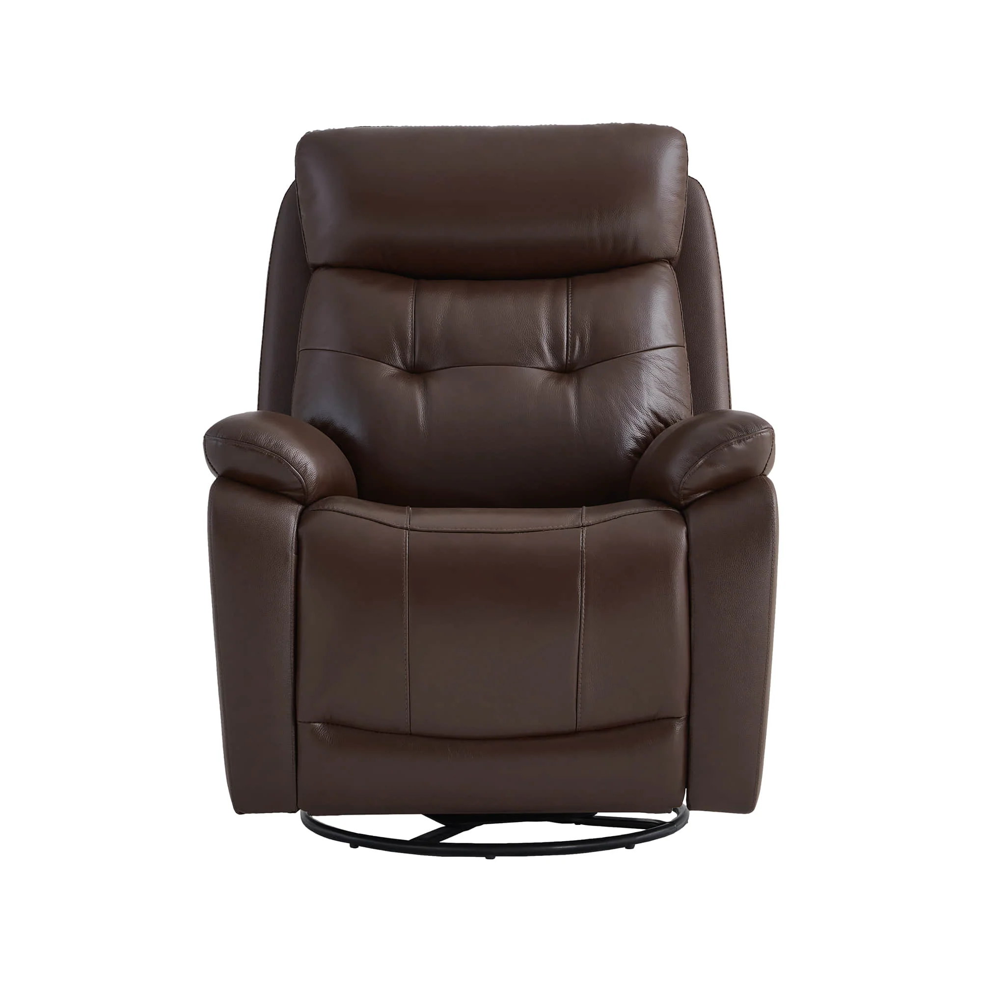 Keith Leather Swivel Glider Recliner with Power Headrest - Image 16