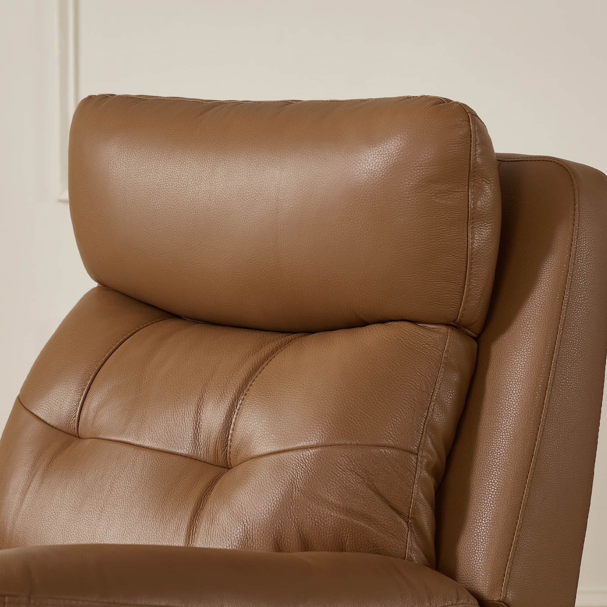 Keith Leather Swivel Glider Recliner with Power Headrest - Image 27