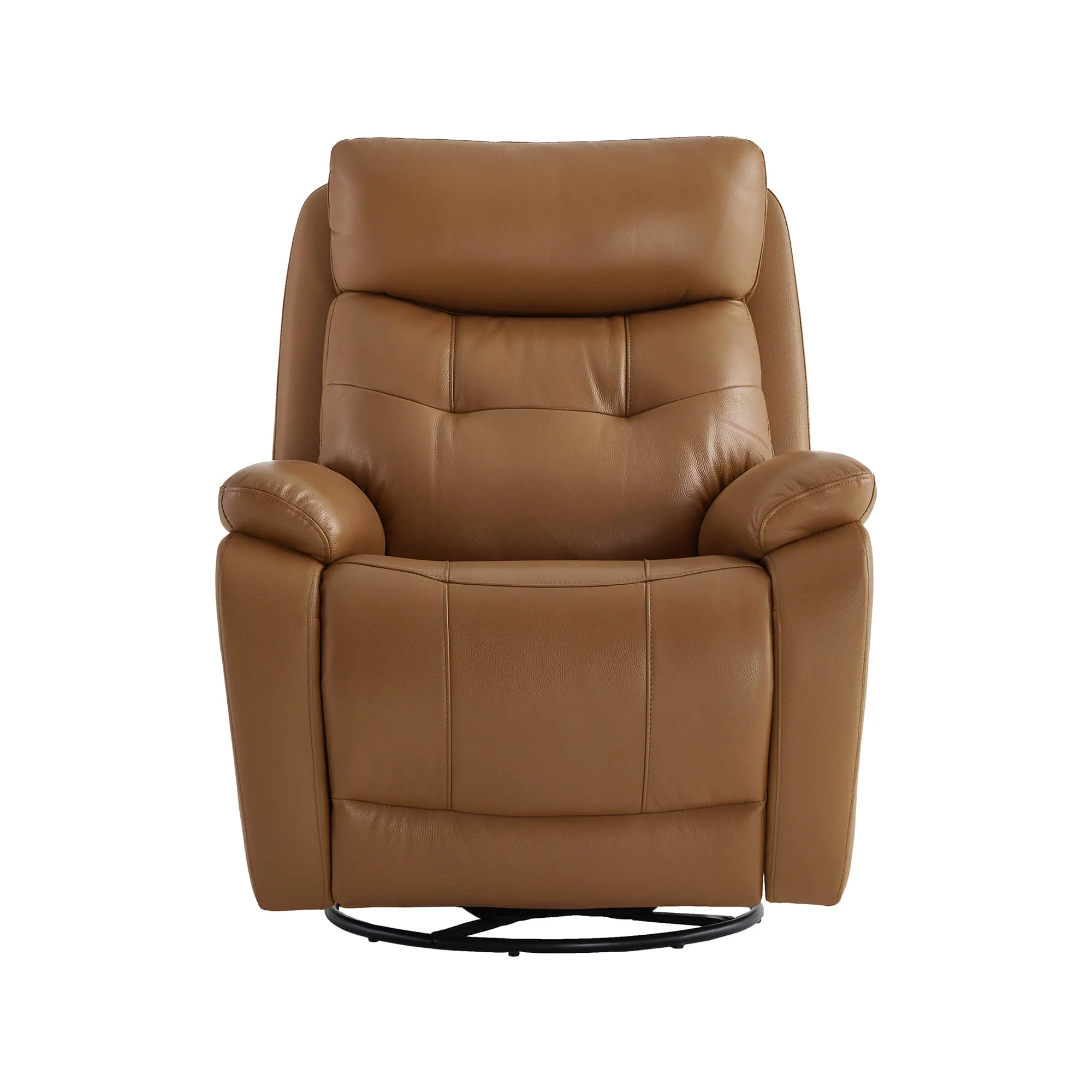 Keith Leather Swivel Glider Recliner with Power Headrest - Image 8