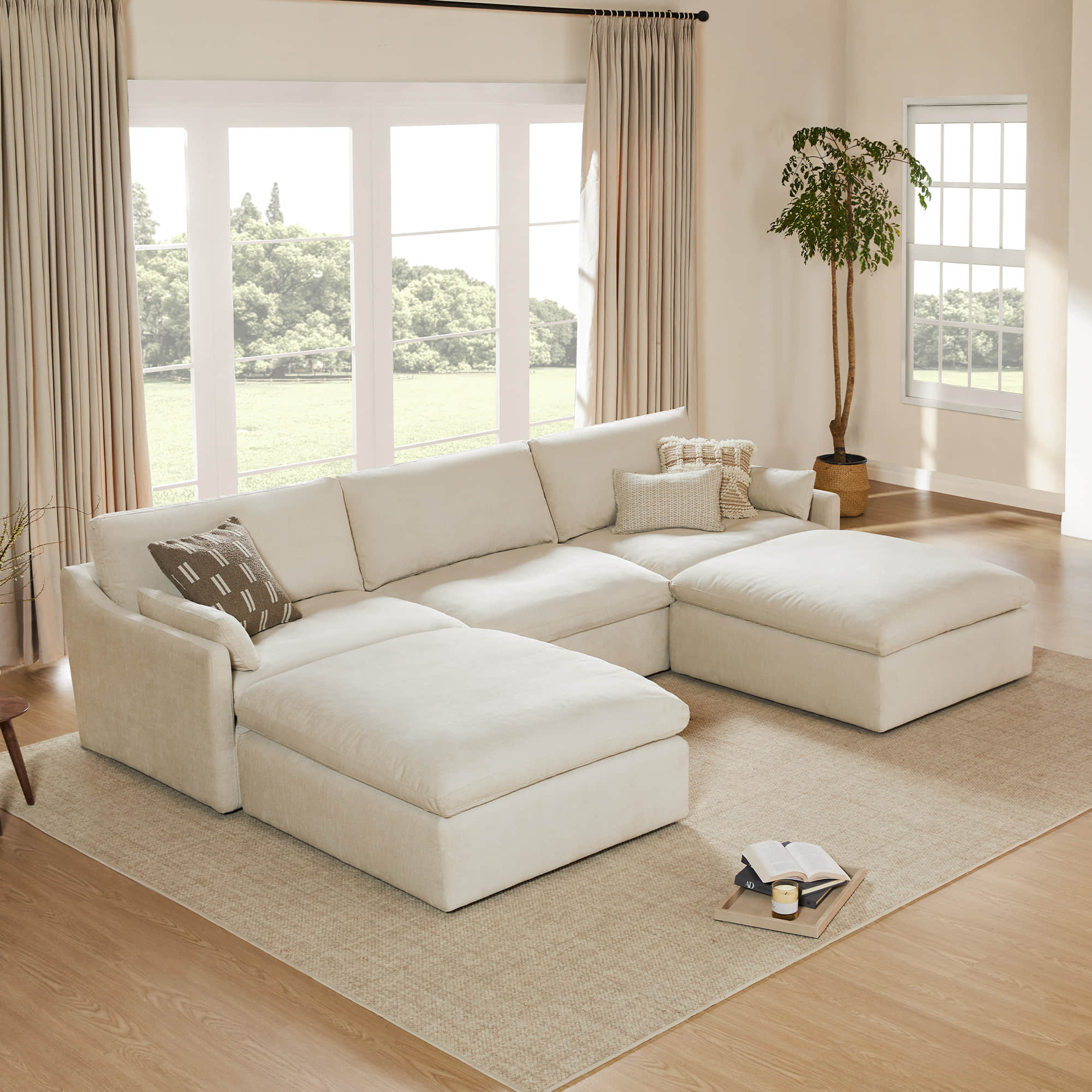 Kenna Modular 5 Seat Sofa Chaise Sectional - Image 3