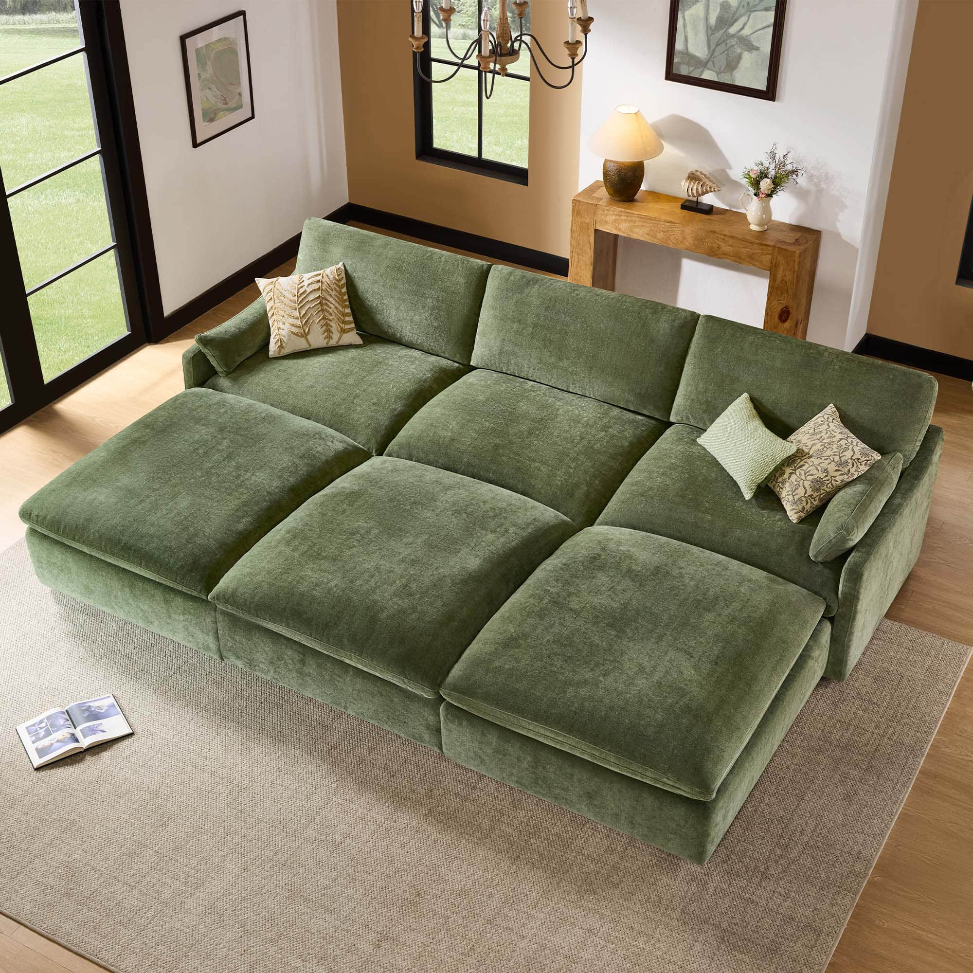 Kenna 6 Seat Modular Sofa Pit Sectional - Image 20
