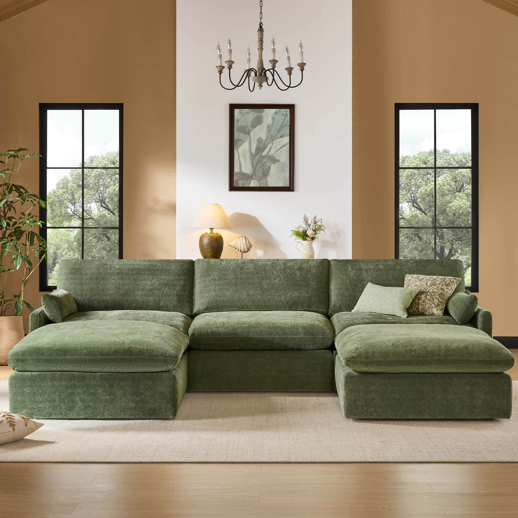 Kenna 6 Seat Modular Sofa Pit Sectional - Image 27