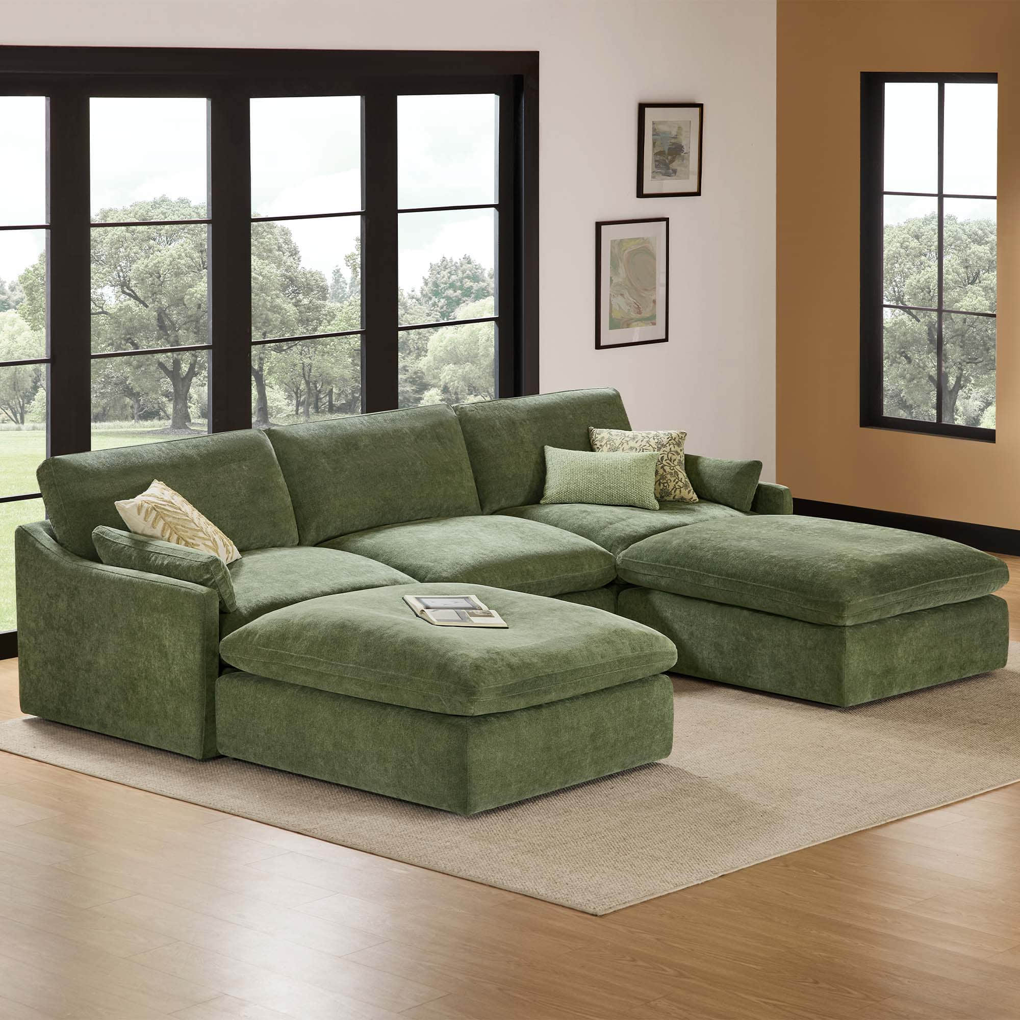 Kenna 6 Seat Modular Sofa Pit Sectional - Image 30