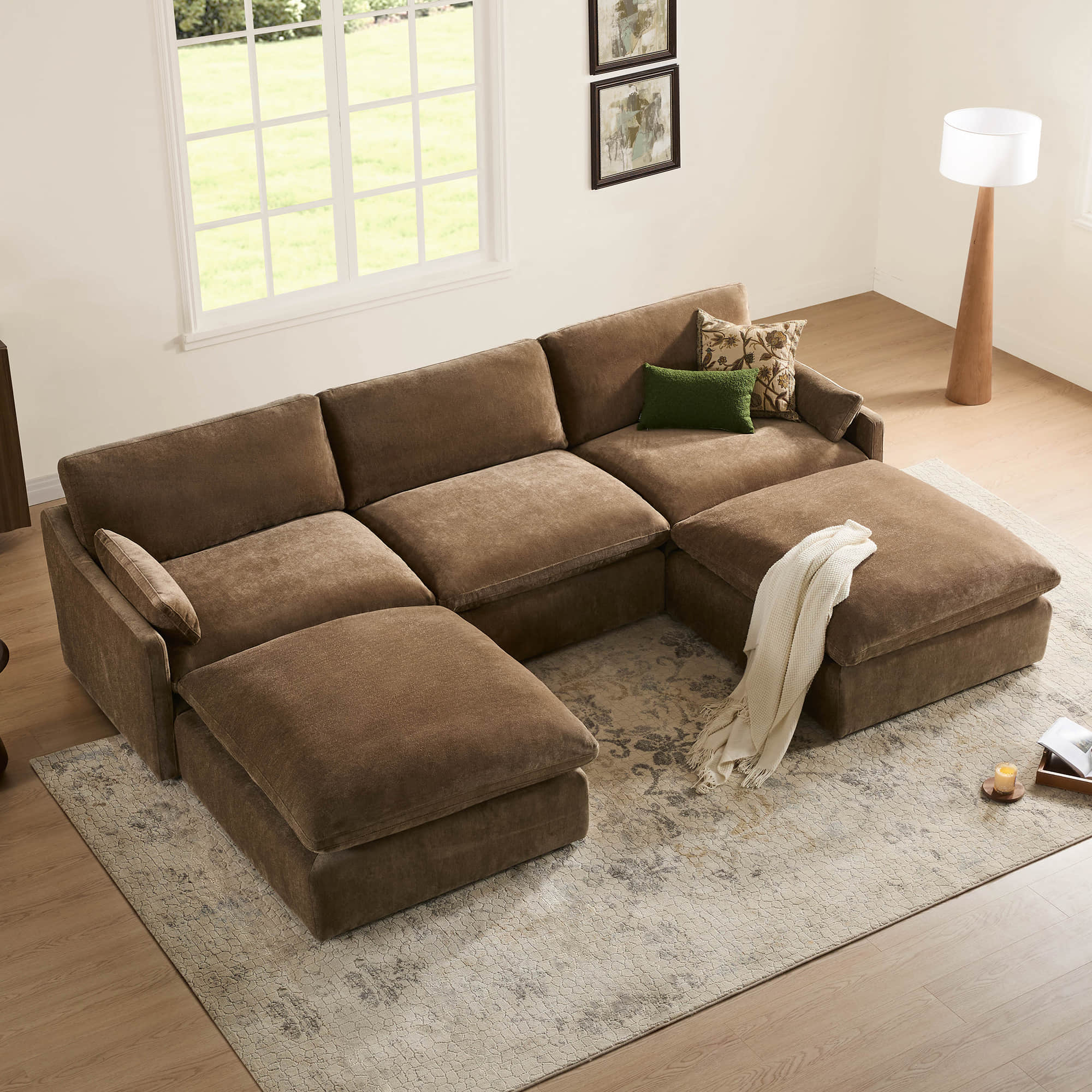 Kenna 6 Seat Modular Sofa Pit Sectional - Image 40