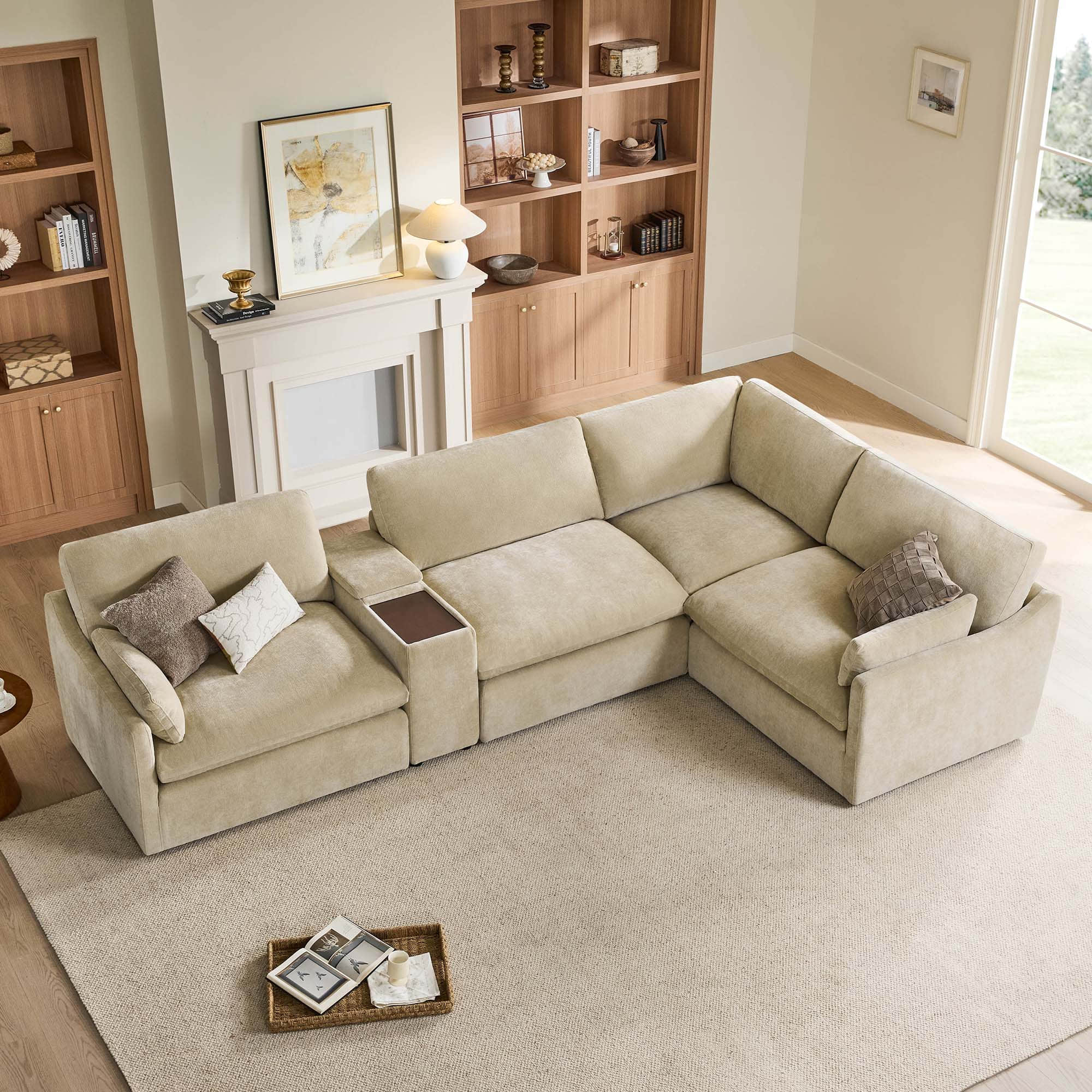 Kenna 6 Seat Modular Sofa Pit Sectional - Image 50