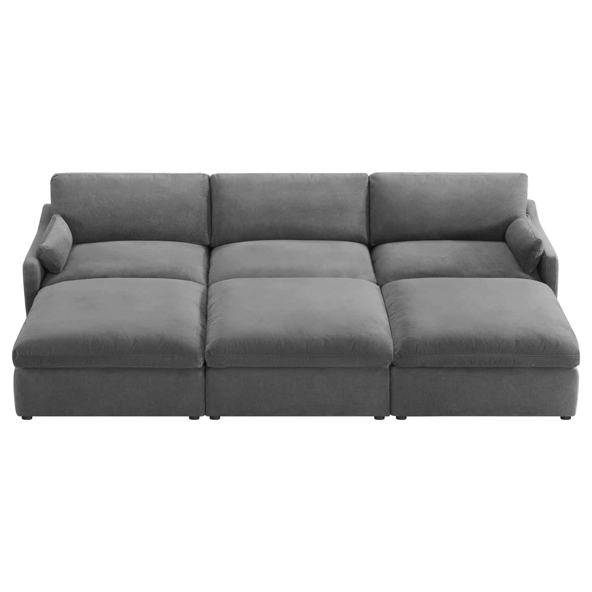 Kenna 6 Seat Modular Sofa Pit Sectional - Image 6