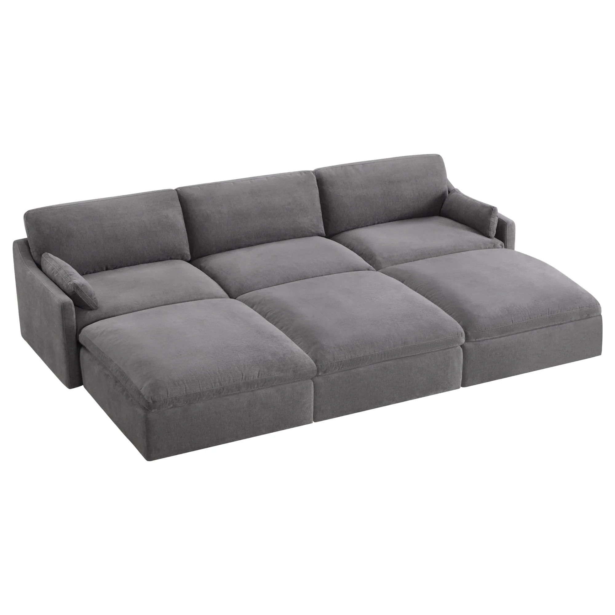 Kenna 6 Seat Modular Sofa Pit Sectional - Image 7